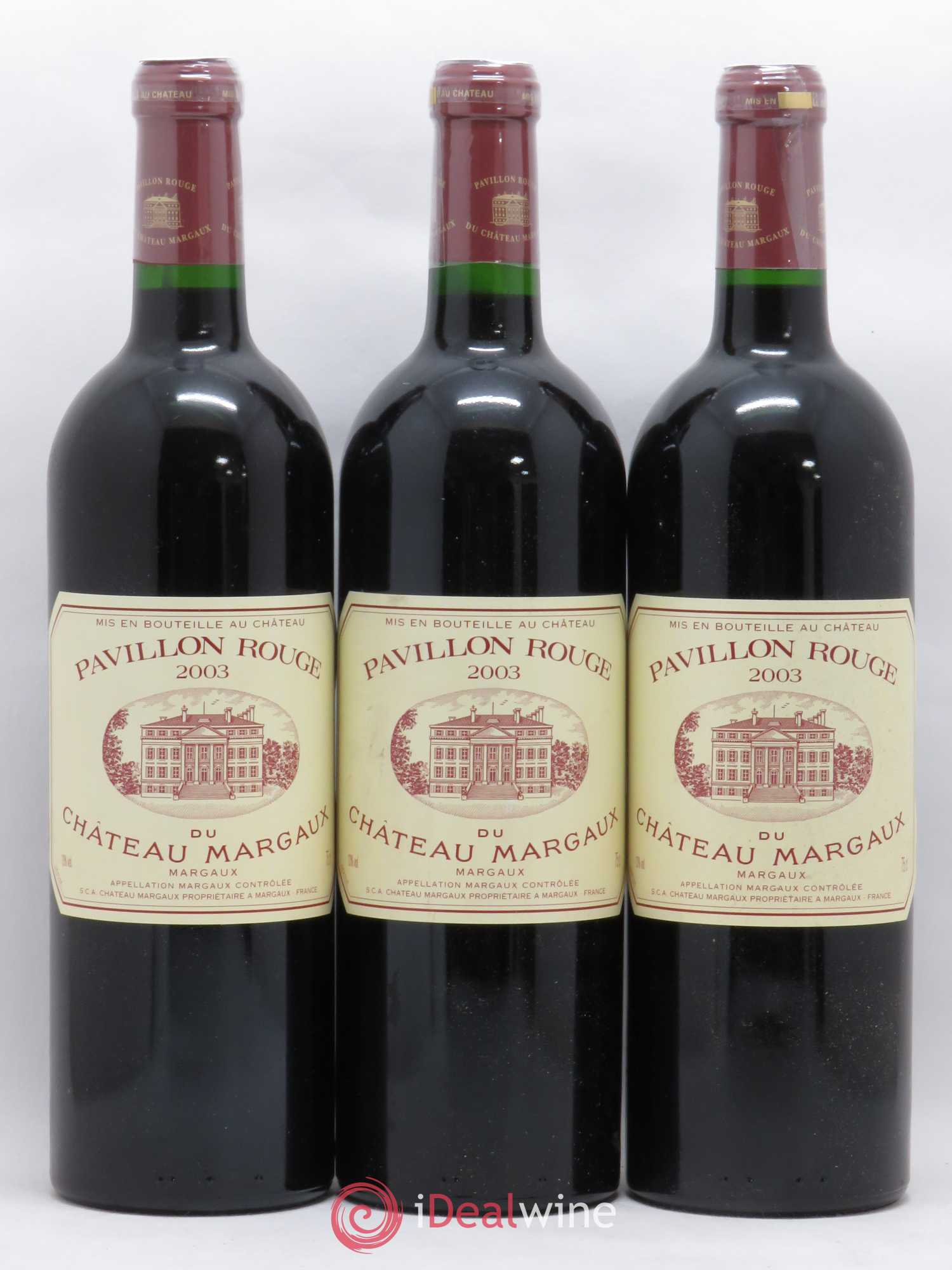 Pavillon Rouge du Château Margaux Second Vin 2003 - Lot de 3 bouteilles - 0