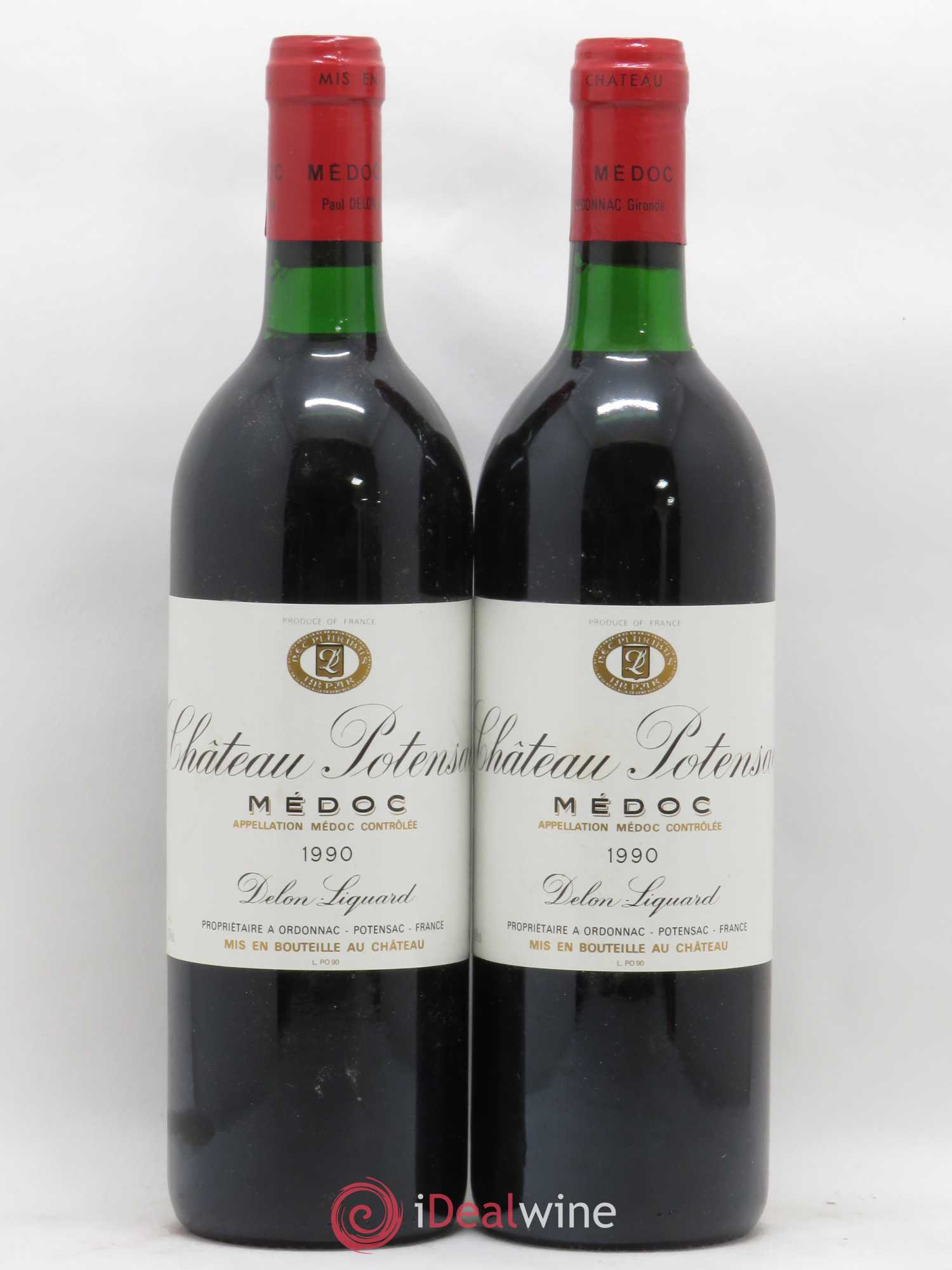 Château Potensac 1990 - Lot de 2 bouteilles - 0