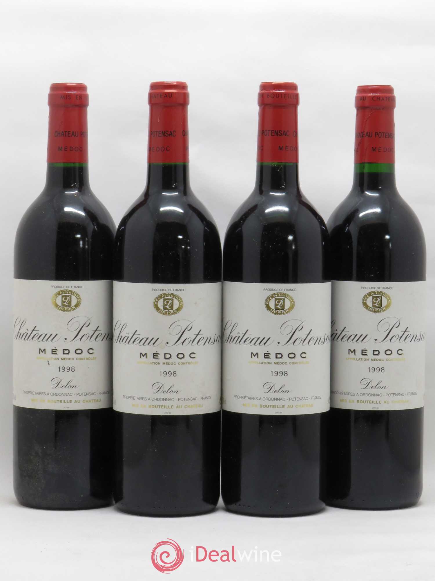 Château Potensac 1998 - Lot de 4 bouteilles - 0