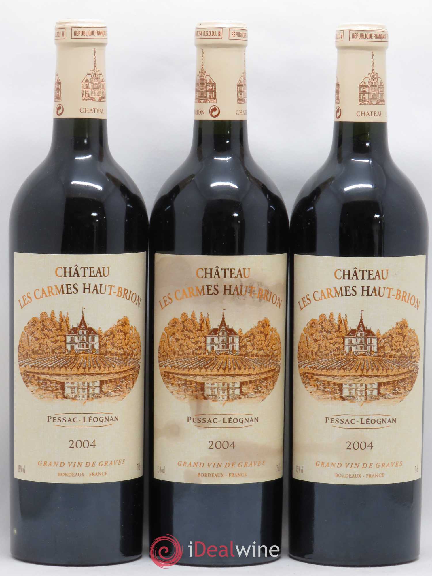 Château Les Carmes Haut-Brion 2004 - Lot de 3 bouteilles - 0