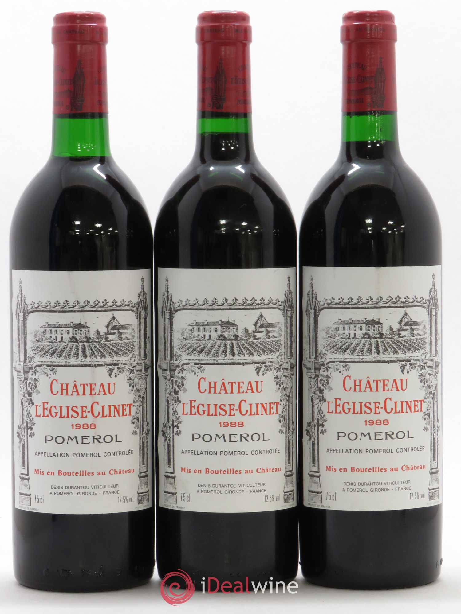 Château l' Église Clinet 1988 - Lot de 3 bouteilles - 0
