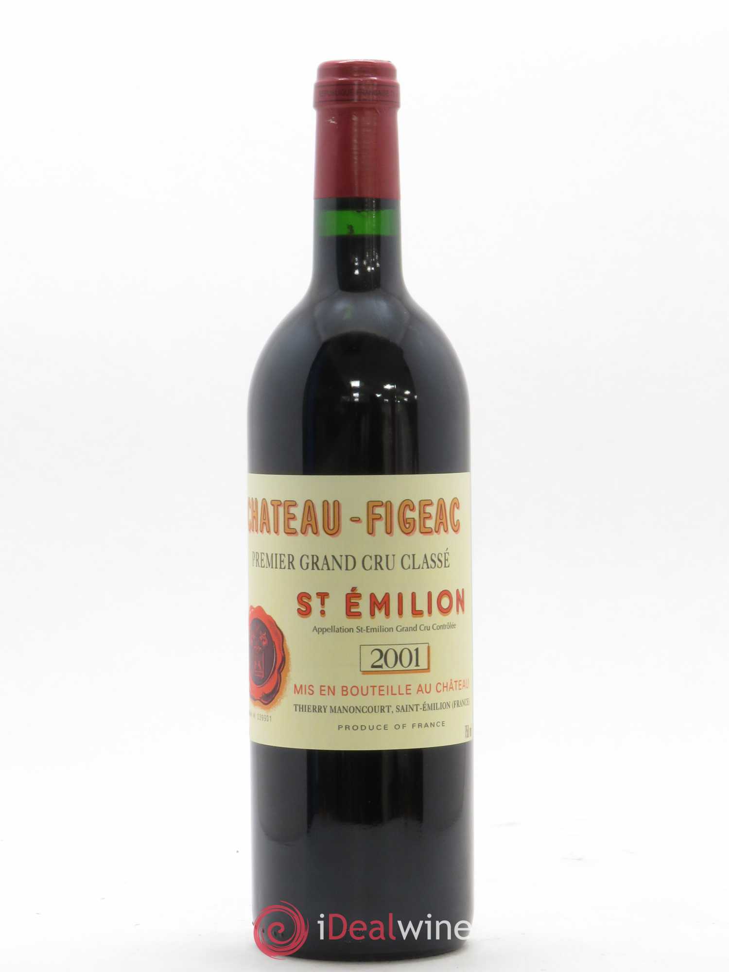 Château Figeac 1er Grand Cru Classé A 2001 - Lot de 1 bouteille - 0