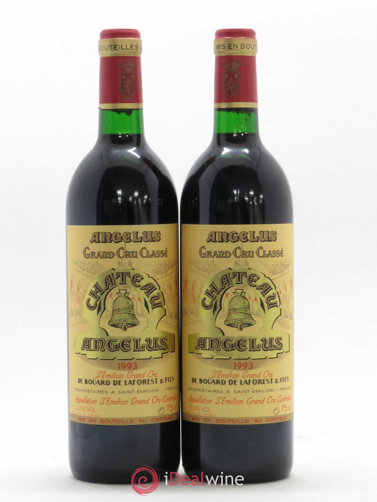 Château Angélus 1er Grand Cru Classé A 1993 - Lot de 2 bouteilles - 0