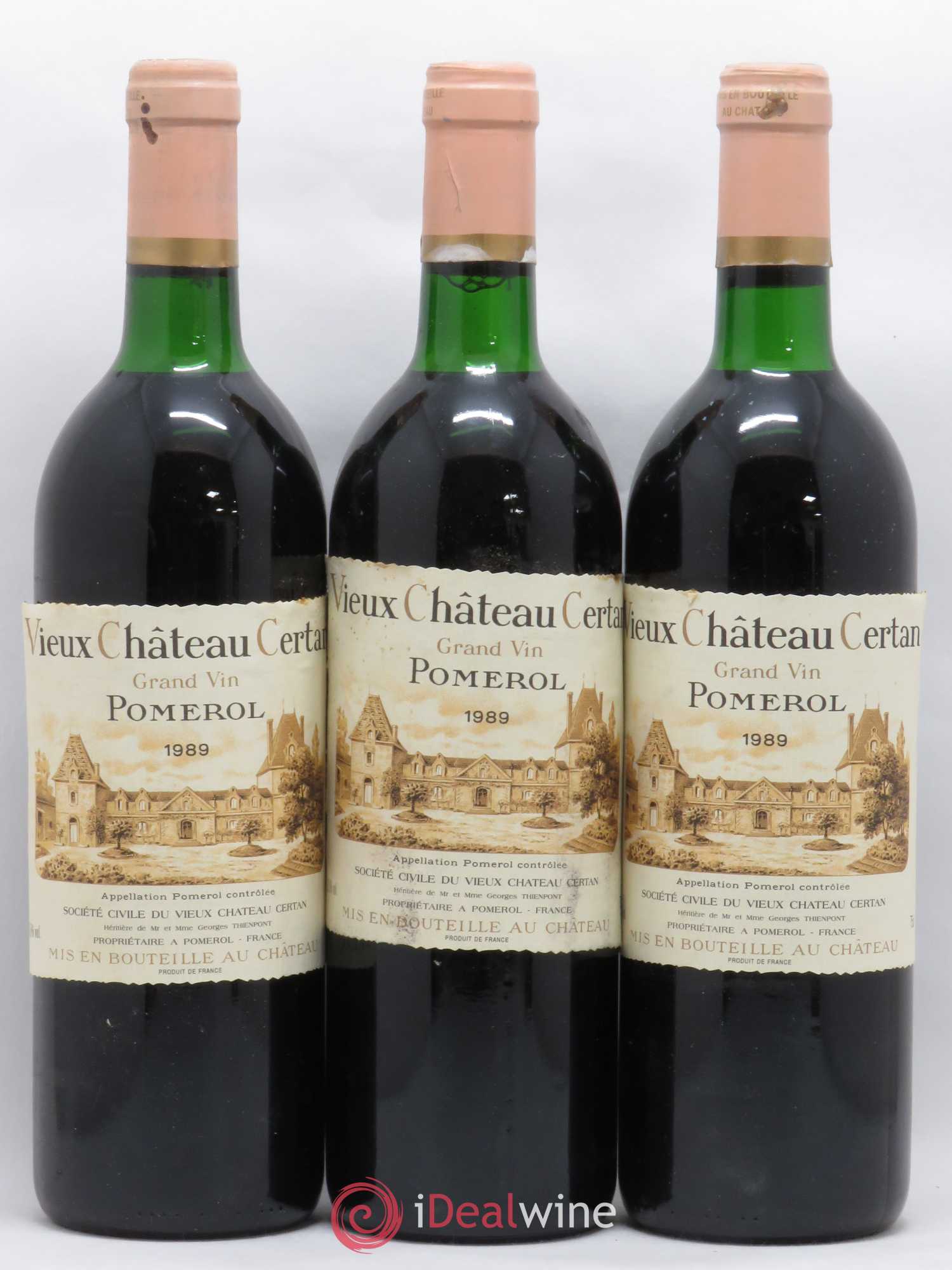 Vieux Château Certan 1989 - Lot de 3 bouteilles - 0