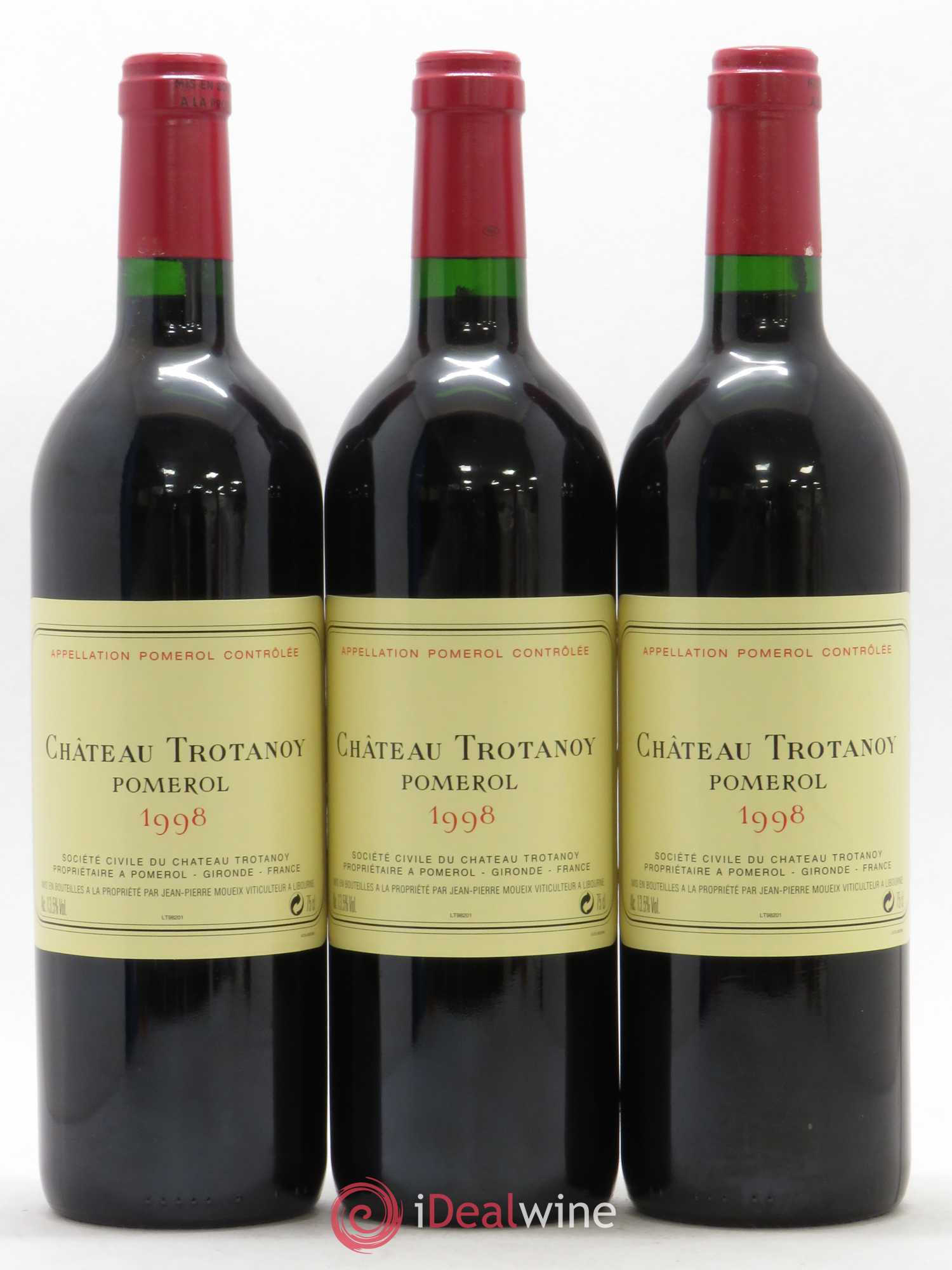 Château Trotanoy 1998 - Lot de 3 bouteilles - 0