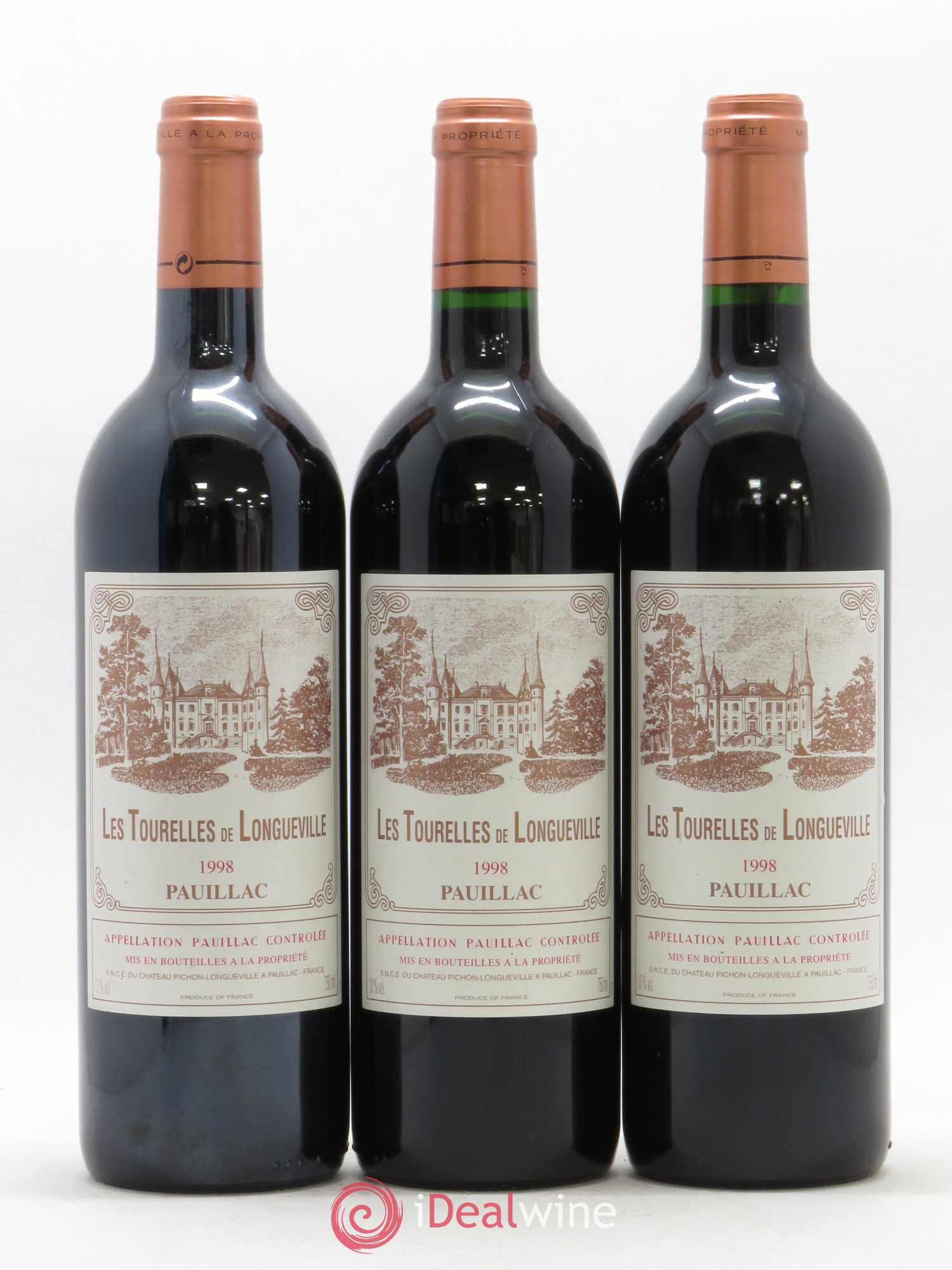 Les Tourelles de Longueville Second Vin 1998 - Lot de 3 bouteilles - 0