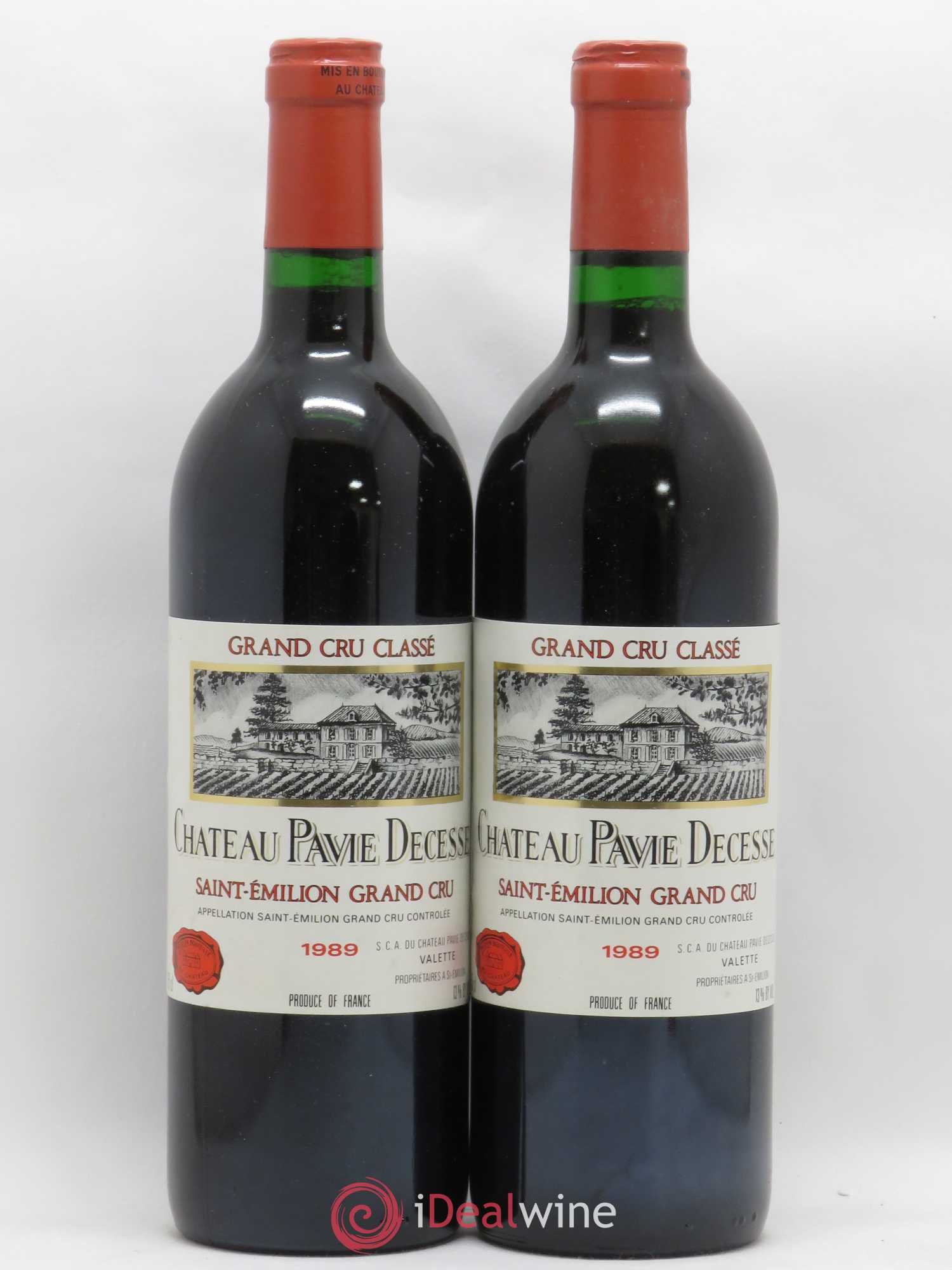 Château Pavie Decesse Grand Cru Classé 1989 - Lot de 2 bouteilles - 0