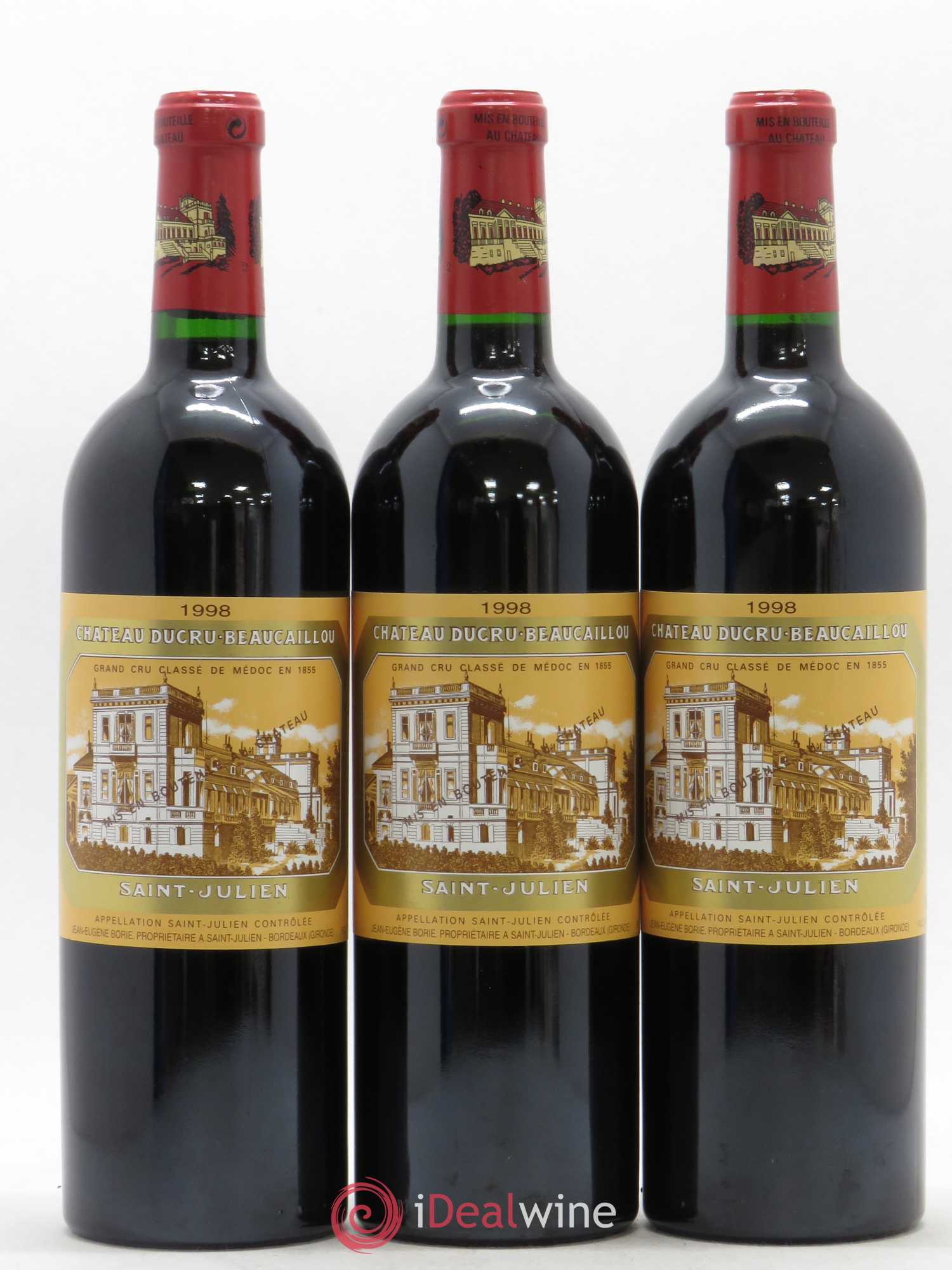 Château Ducru Beaucaillou 2ème Grand Cru Classé 1998 - Lot de 3 bouteilles - 0