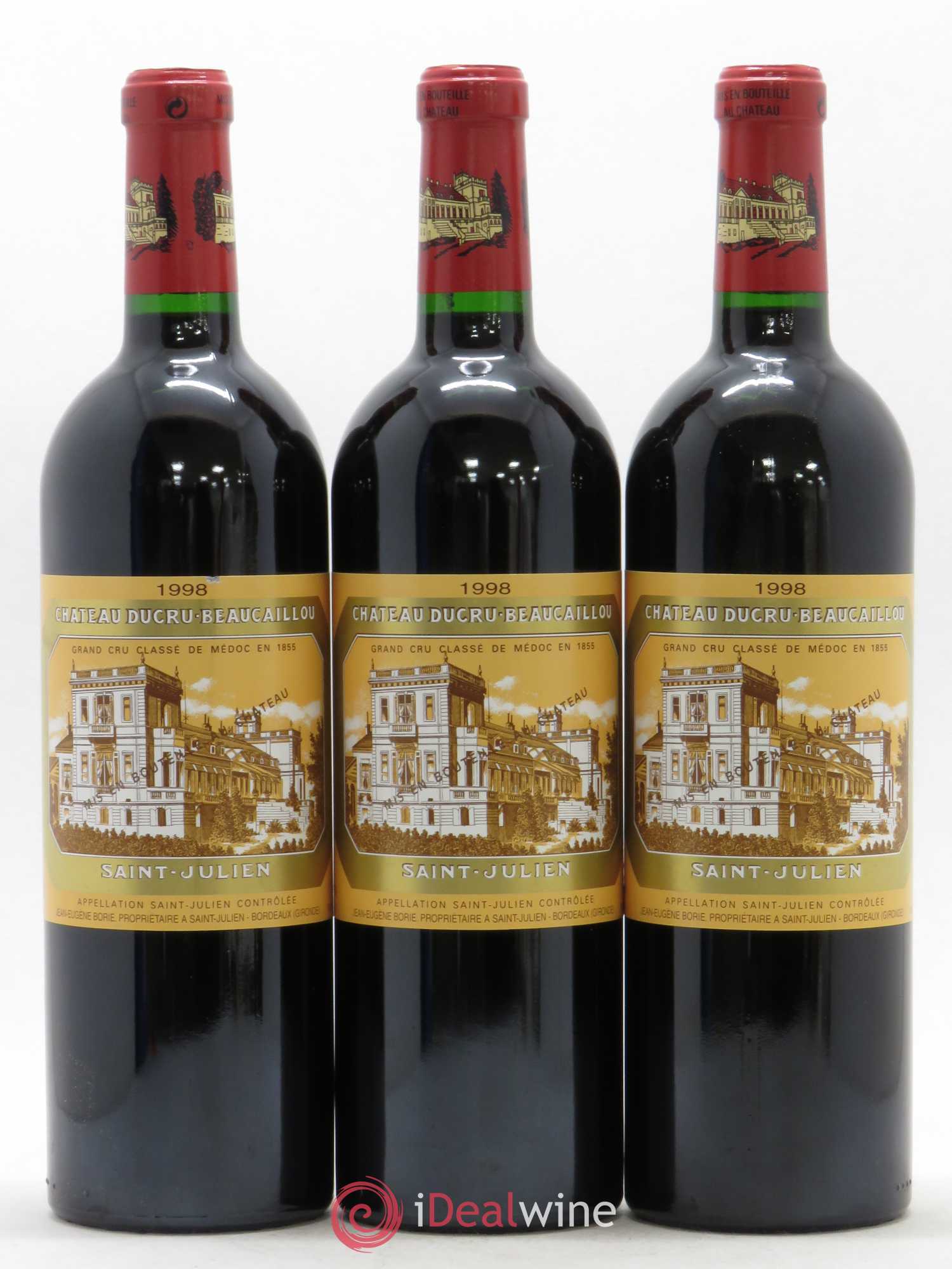 Château Ducru Beaucaillou 2ème Grand Cru Classé 1998 - Lot de 3 bouteilles - 0