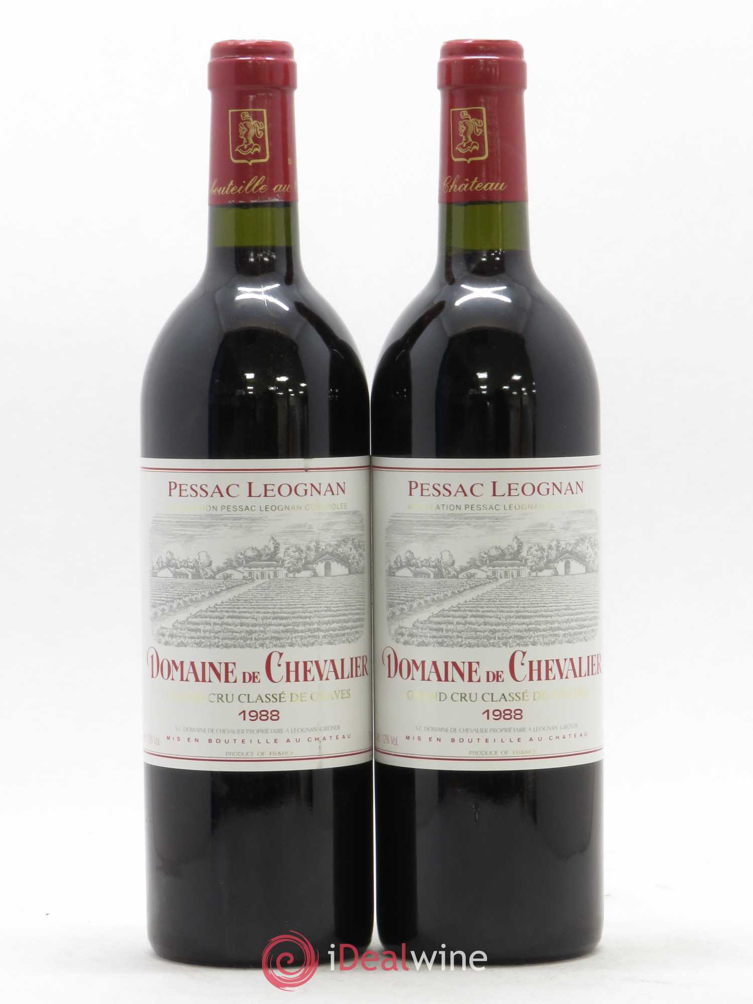 Domaine de Chevalier Cru Classé de Graves 1988 - Lot de 2 bouteilles - 0