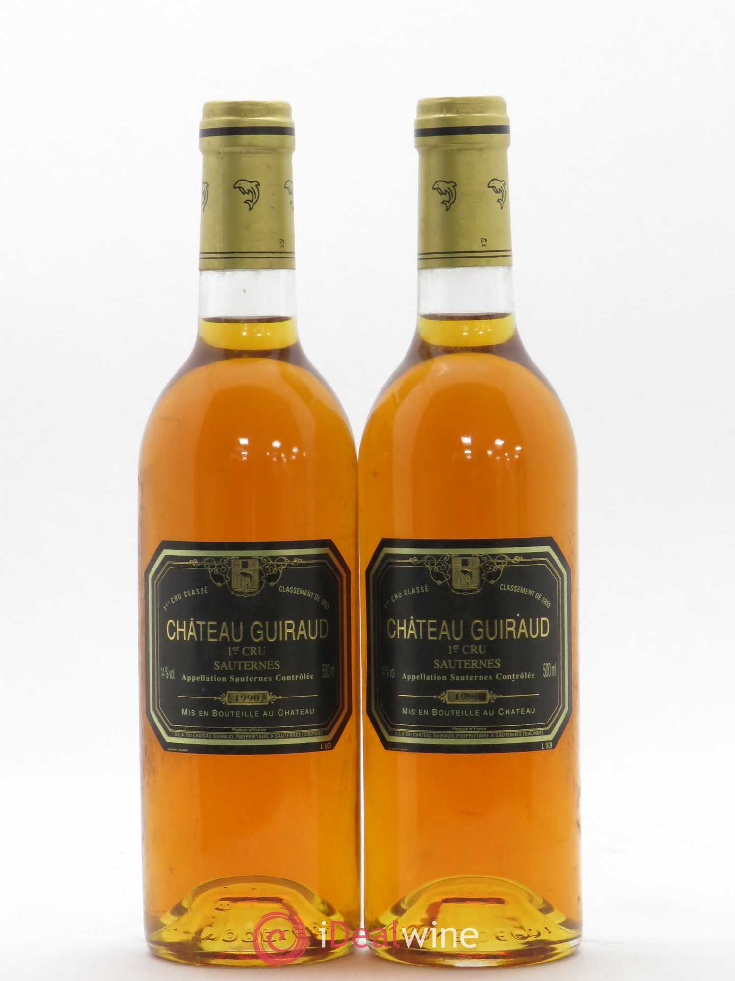 Château Guiraud 1er Grand Cru Classé 1990 - Lotto di 2 bottiglie - 0
