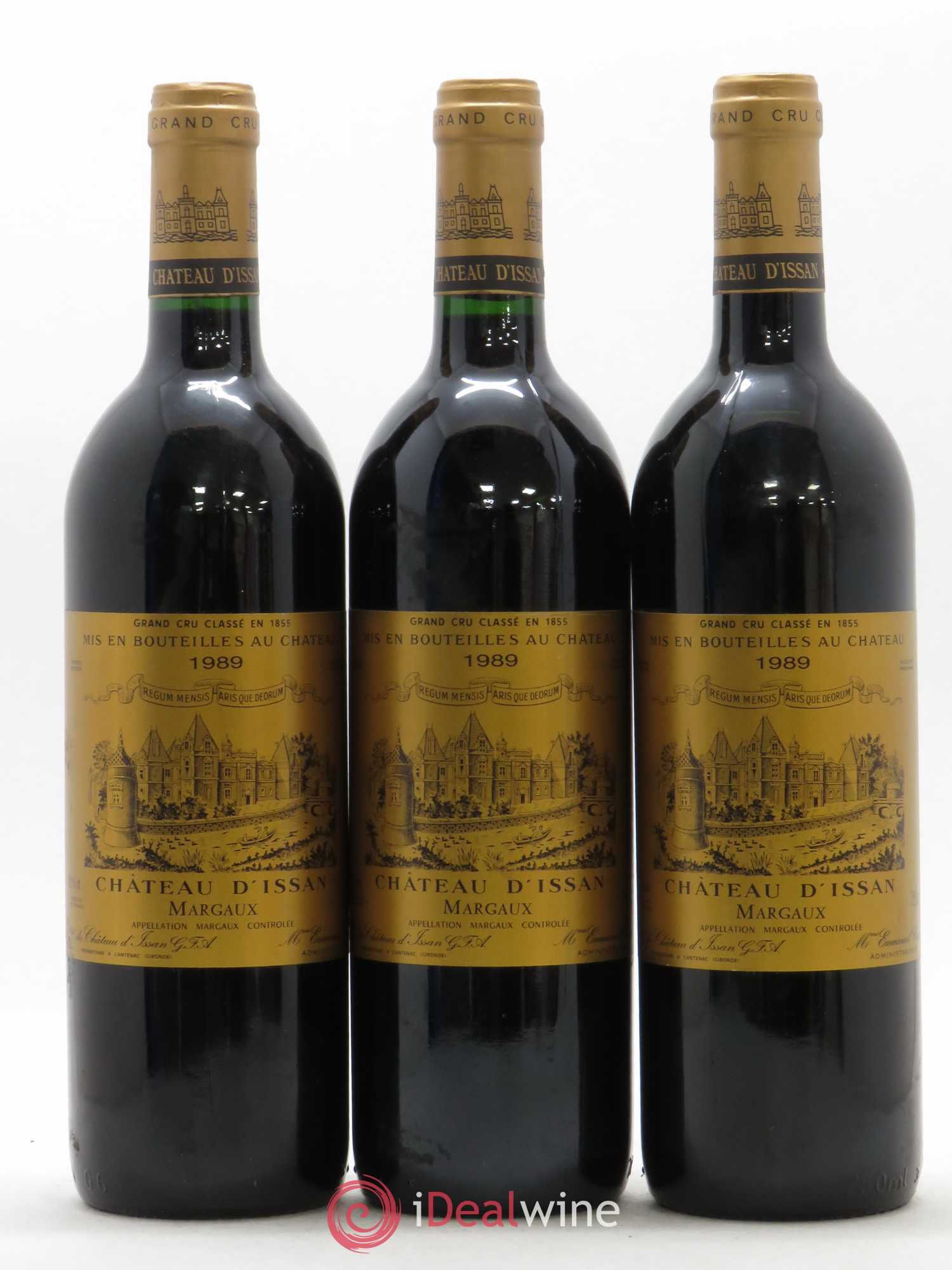 Château d'Issan 3ème Grand Cru Classé 1989 - Lot de 3 bouteilles - 0
