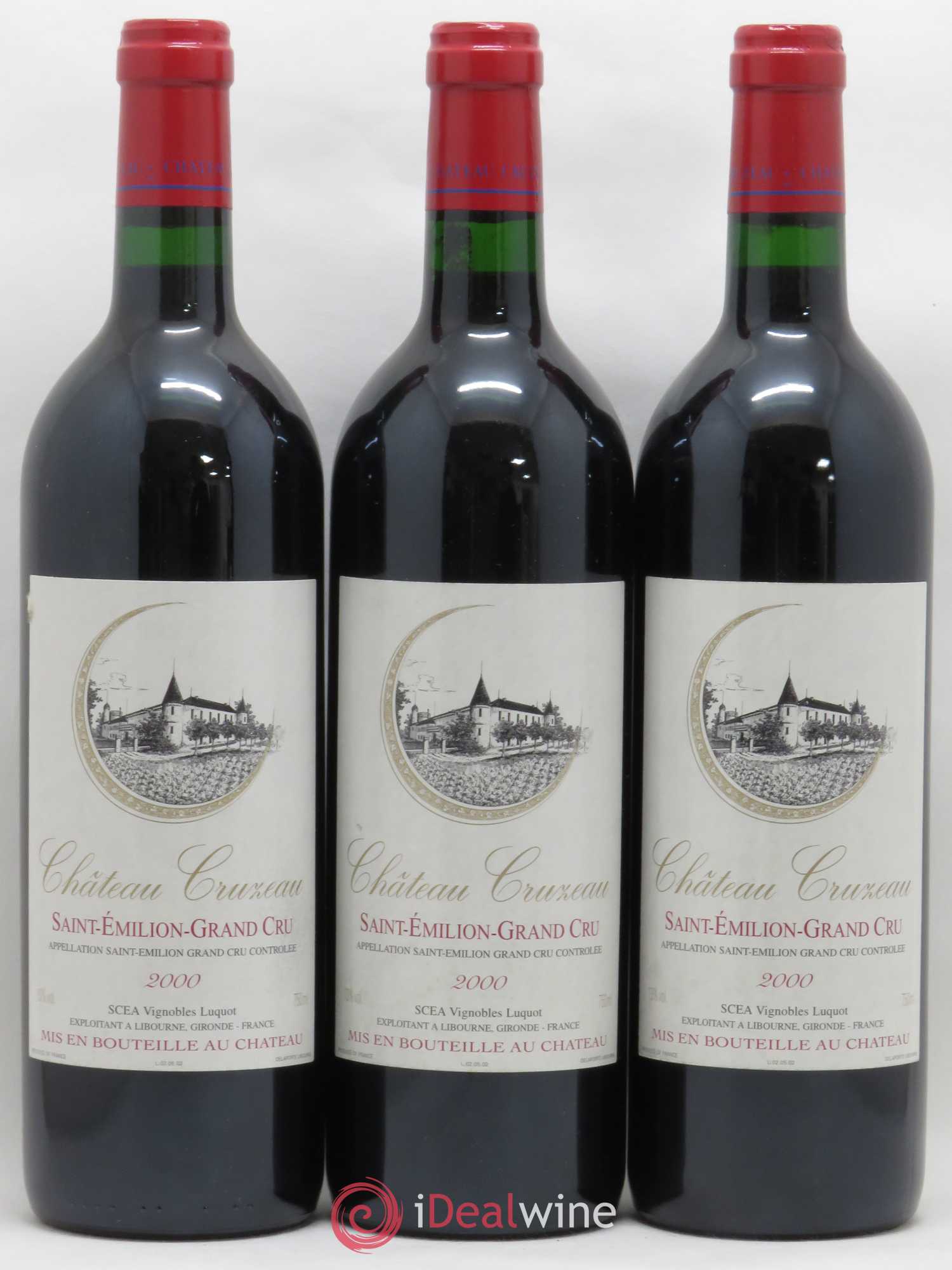 Château Cruzeau 2000 - Lot de 3 bouteilles - 0