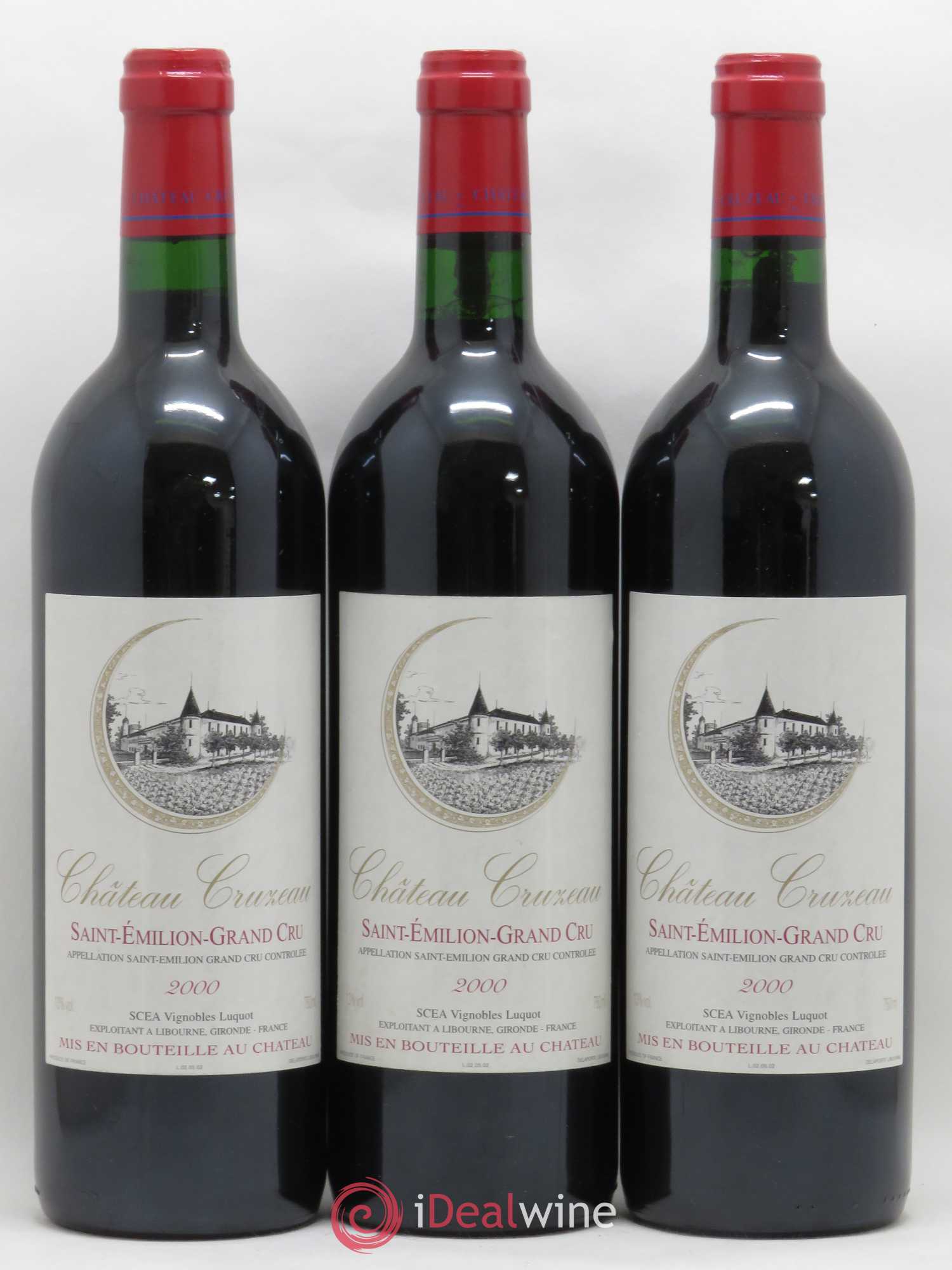 Château Cruzeau 2000 - Lot de 3 bouteilles - 0