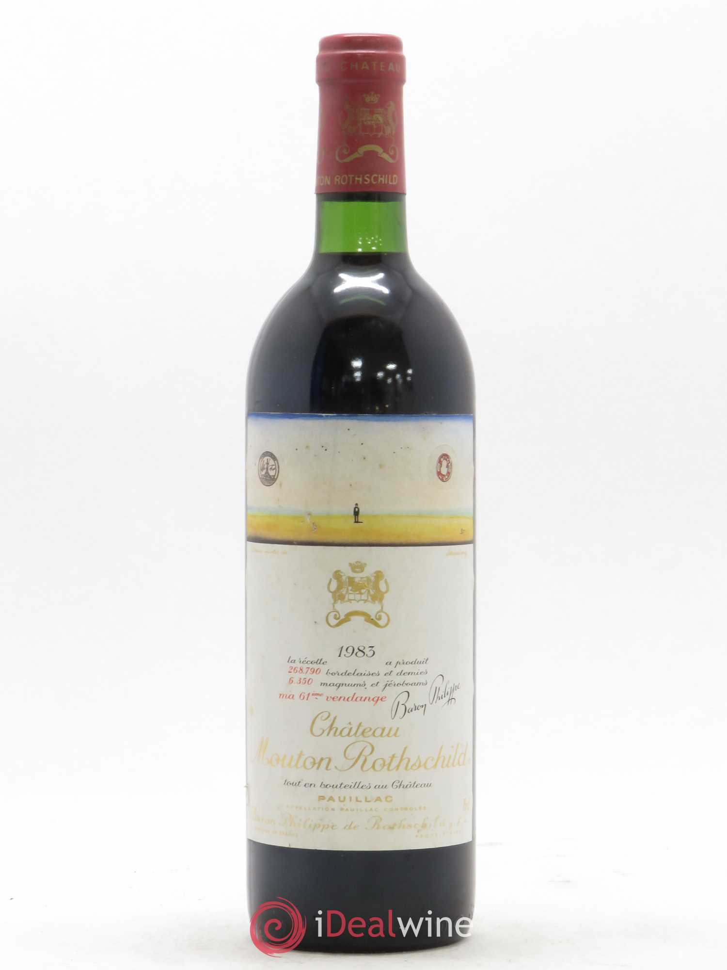 Château Mouton Rothschild 1er Grand Cru Classé 1983 - Lot de 1 bouteille - 0