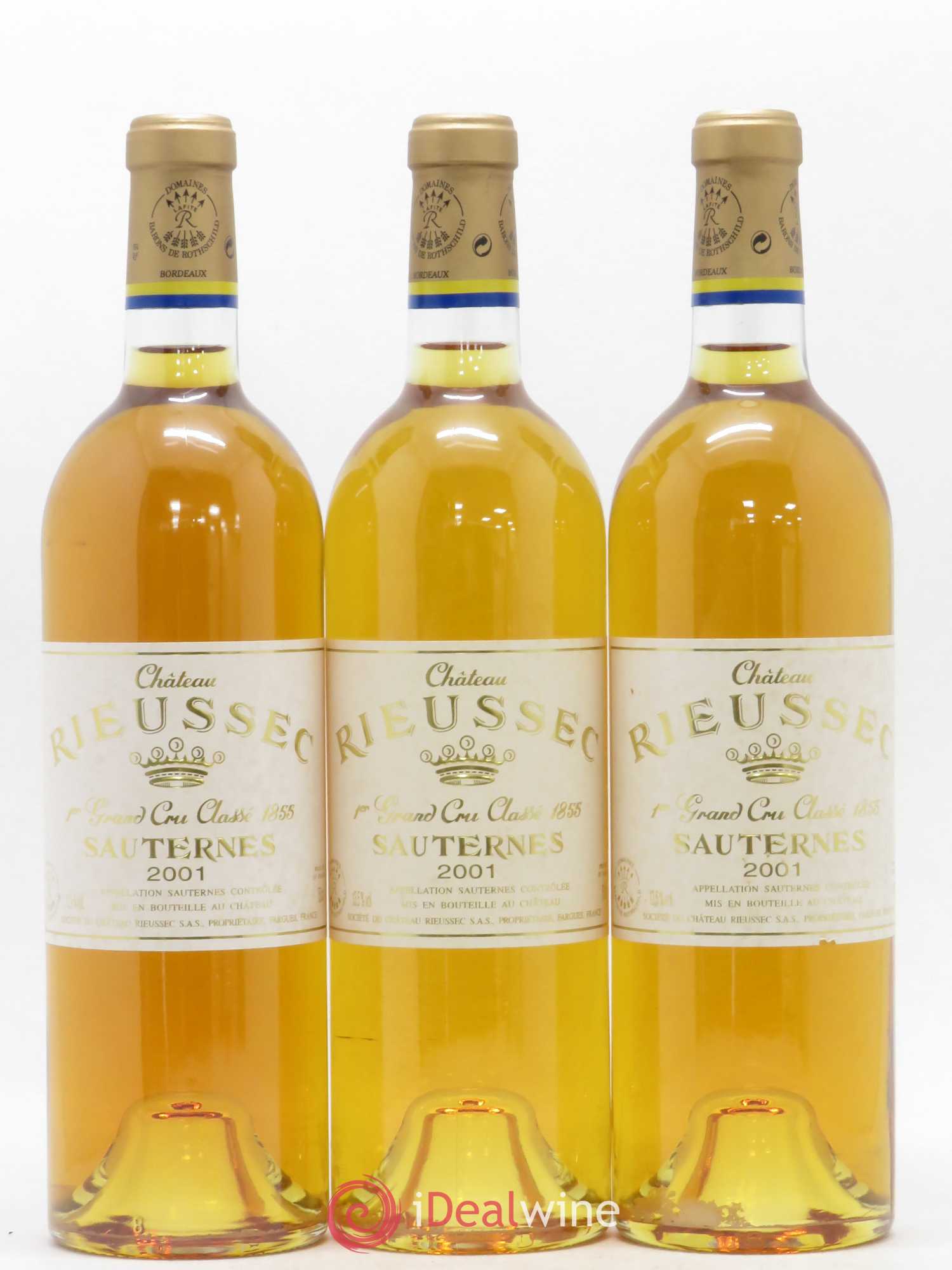 Château Rieussec 1er Grand Cru Classé 2001 - Lotto di 3 bottiglie - 0