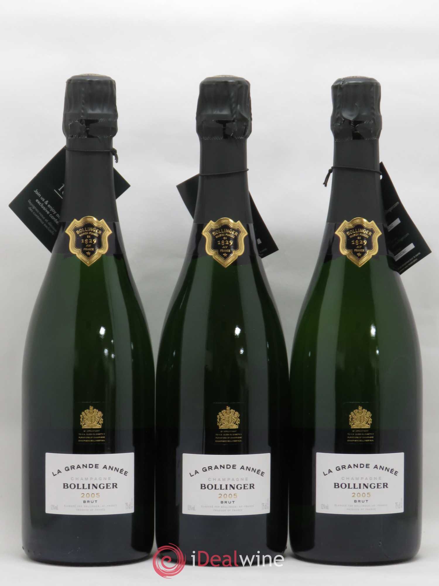 La Grande Année Brut Bollinger 2005 - Posten von 3 Flaschen - 0