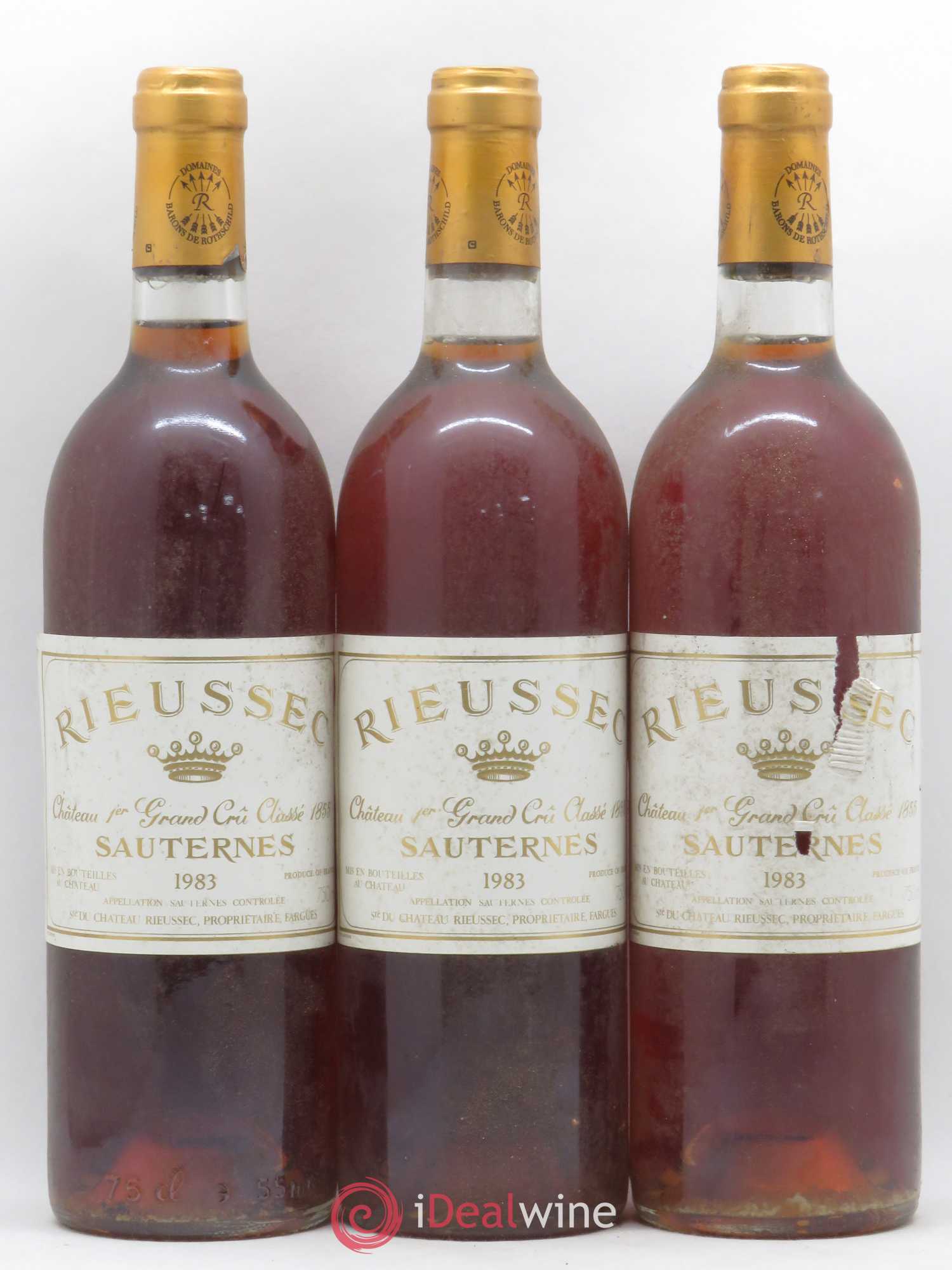 Château Rieussec 1er Grand Cru Classé 1983 - Lotto di 3 bottiglie - 0