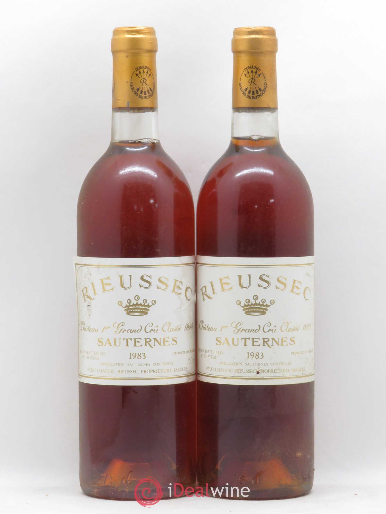 Château Rieussec 1er Grand Cru Classé 1983 - Lotto di 2 bottiglie - 0