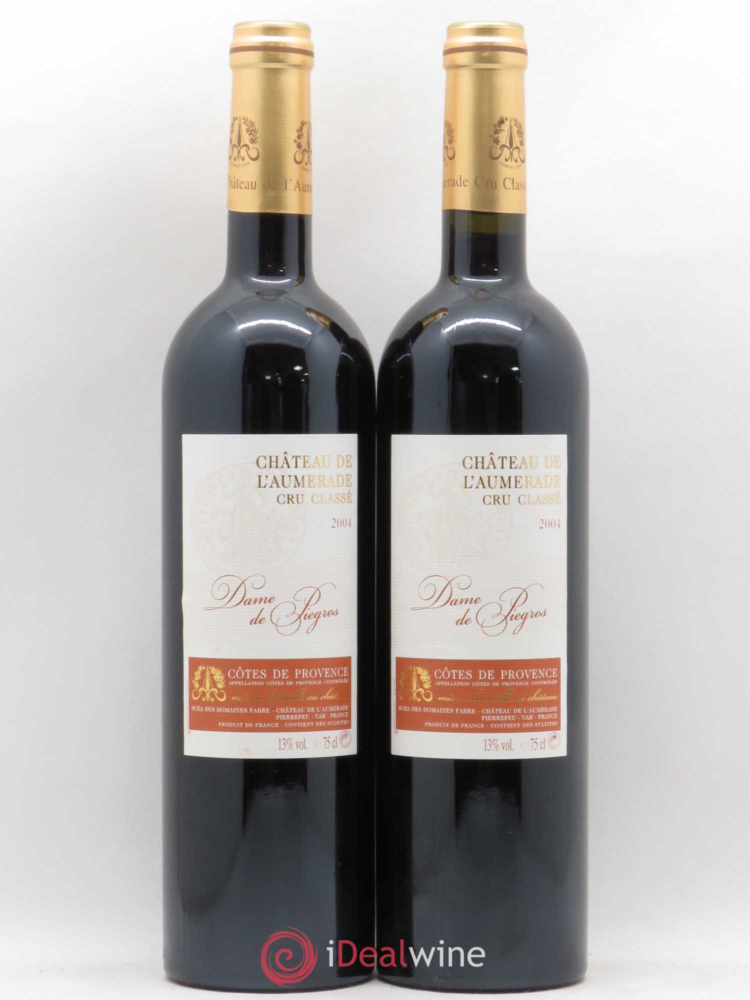 Côtes de Provence Château de L'aumerade Dame de Biegros 2004 - Posten von 2 Flaschen - 0