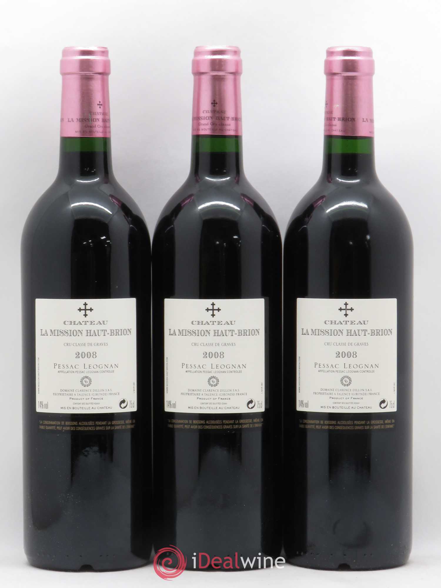 Château la Mission Haut-Brion Cru Classé de Graves 2008 - Lot de 12 bouteilles - 6