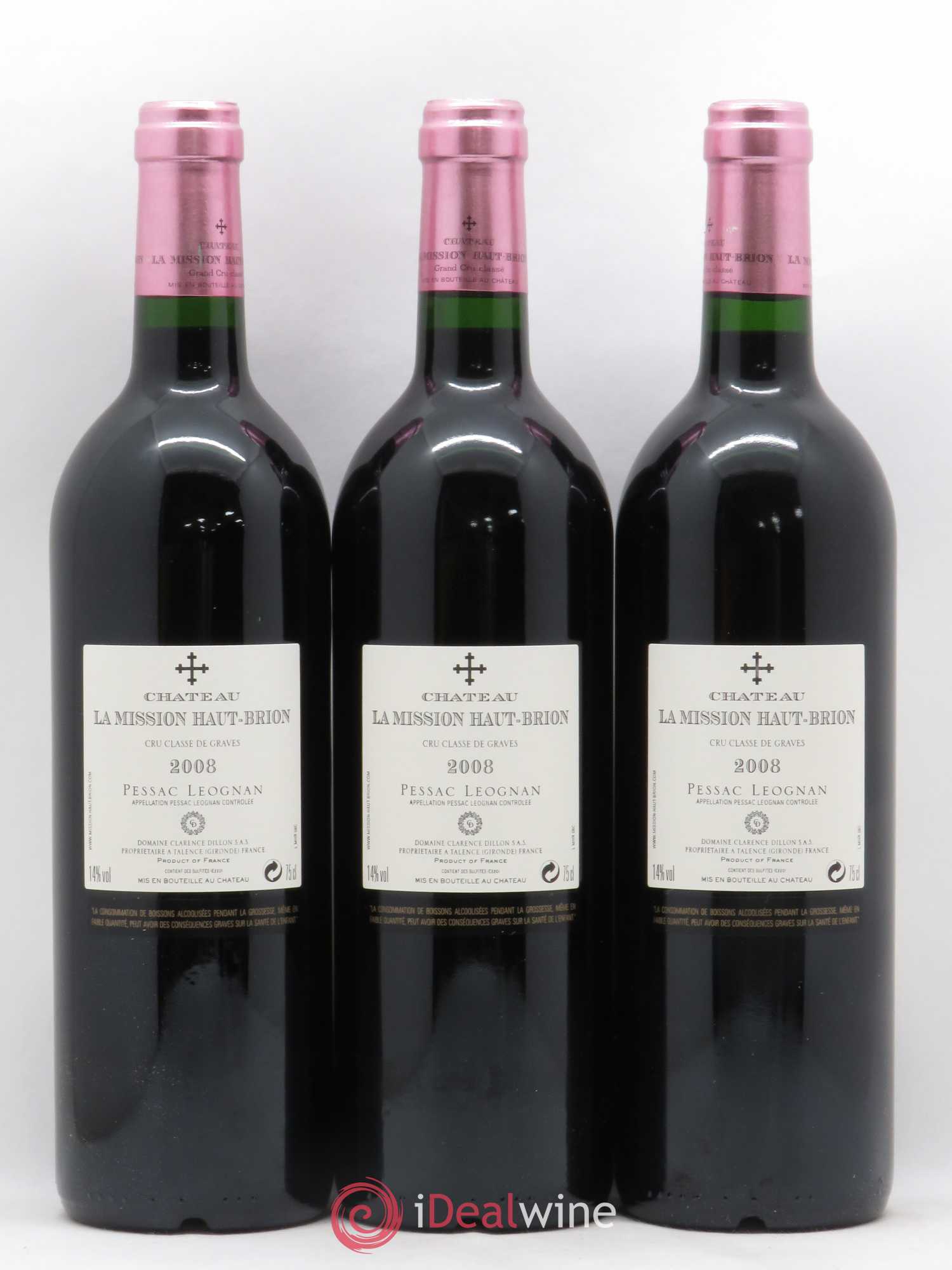 Château la Mission Haut-Brion Cru Classé de Graves 2008 - Lot de 12 bouteilles - 8