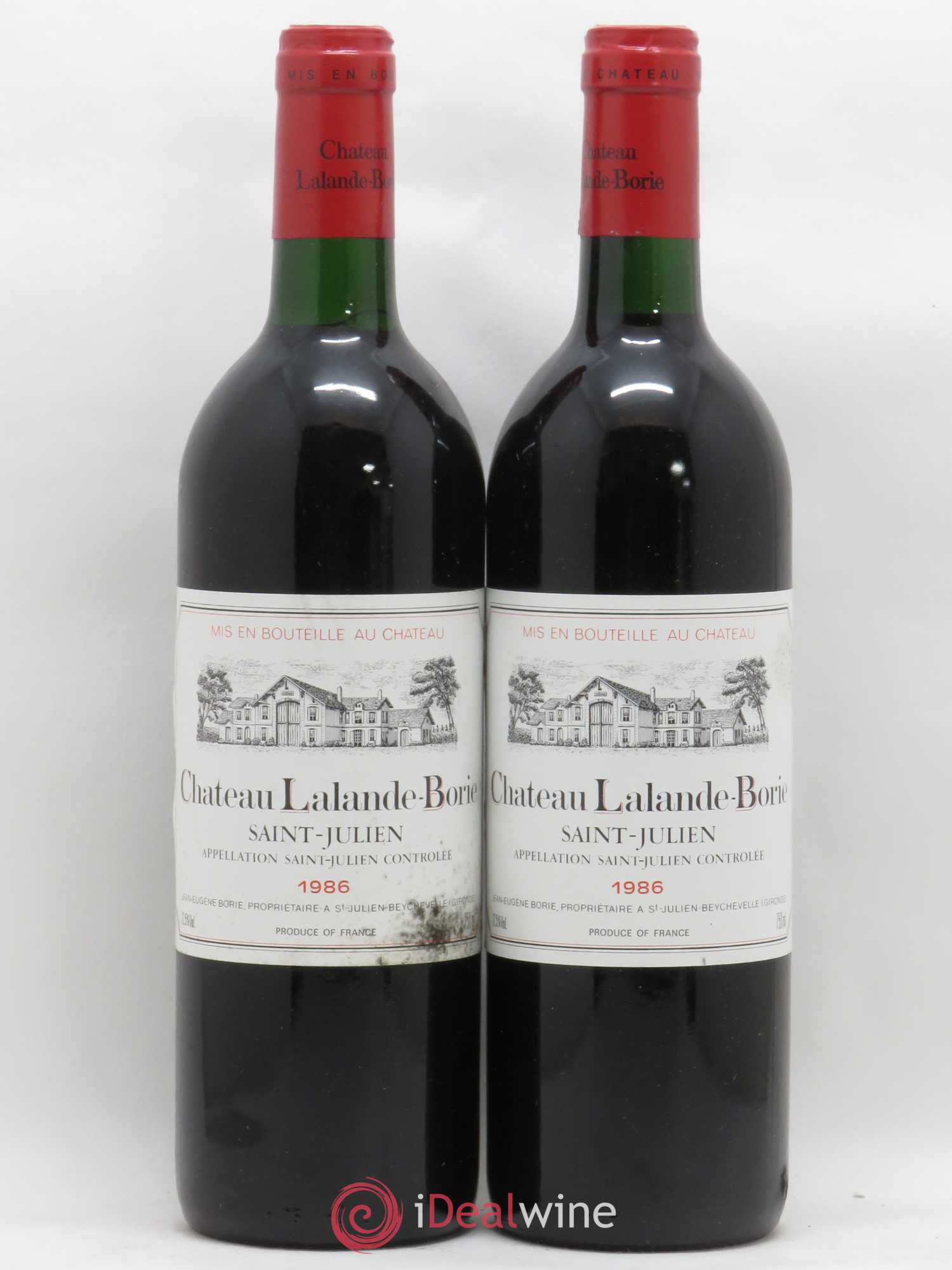 Château Lalande Borie 1986 - Lot de 2 bouteilles - 0
