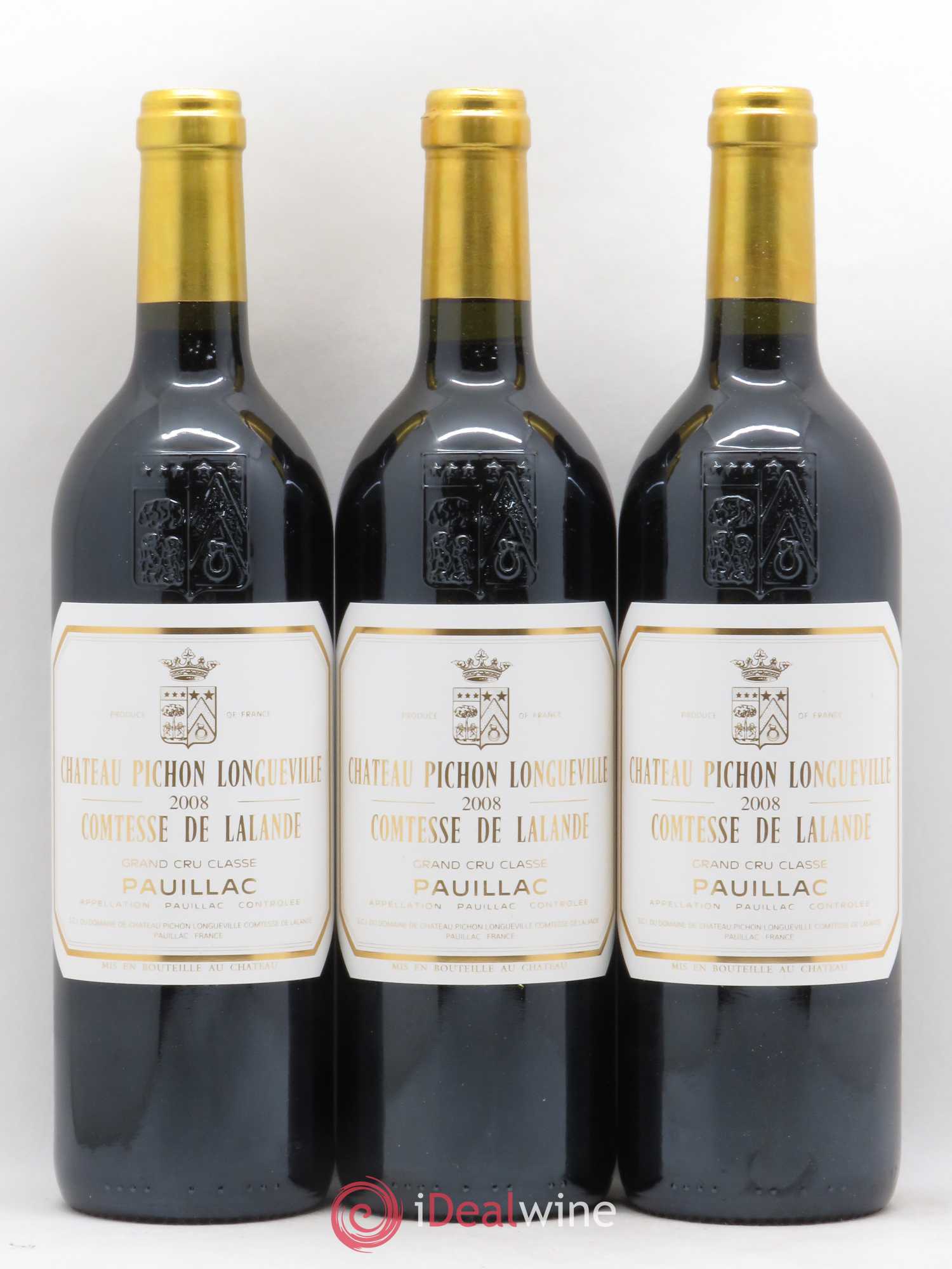 Château Pichon Longueville Comtesse de Lalande 2ème Grand Cru Classé 2008 - Lot de 3 bouteilles - 0