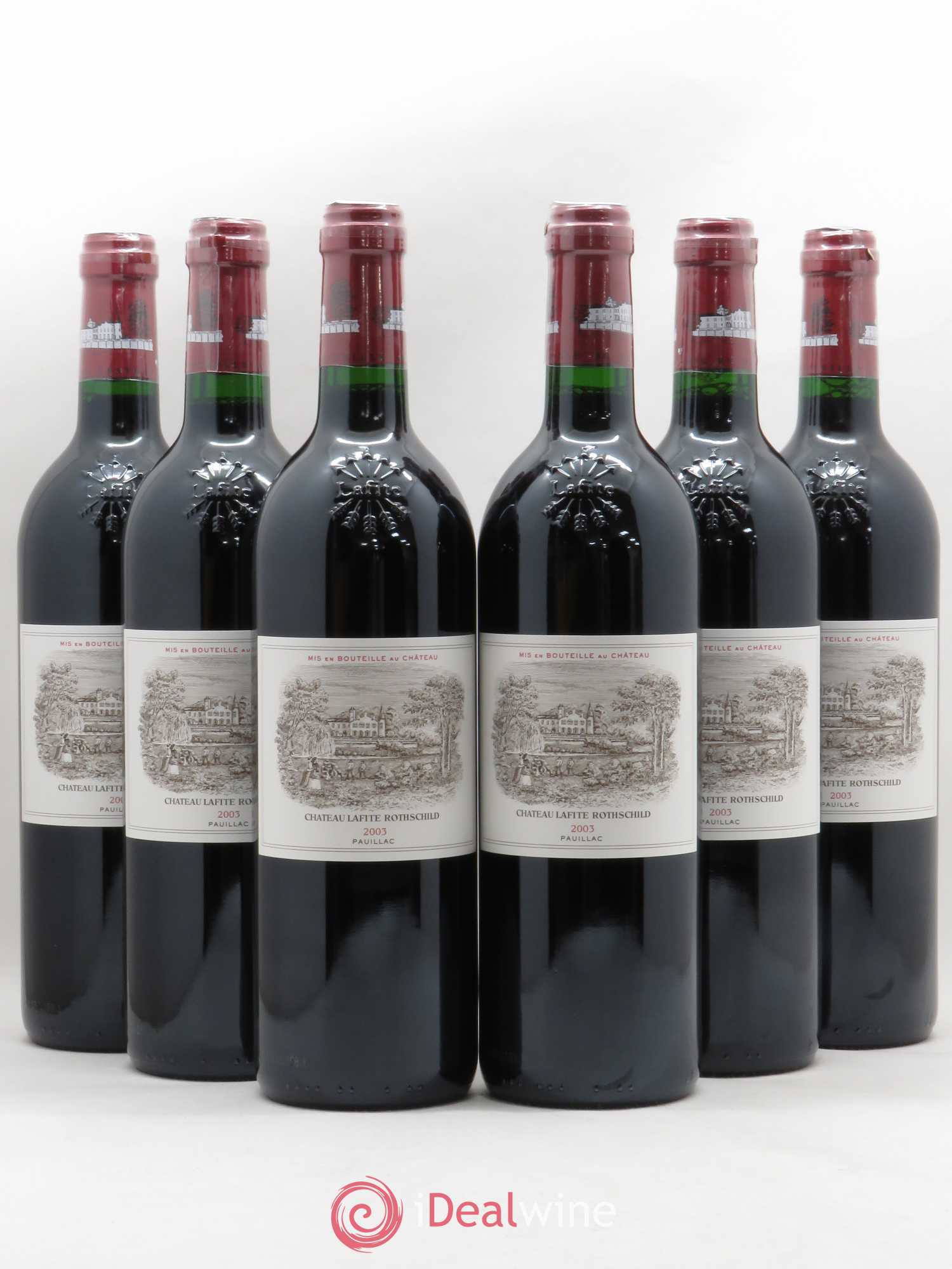 Château Lafite Rothschild 1er Grand Cru Classé 2003 - Lot de 6 bouteilles - 0