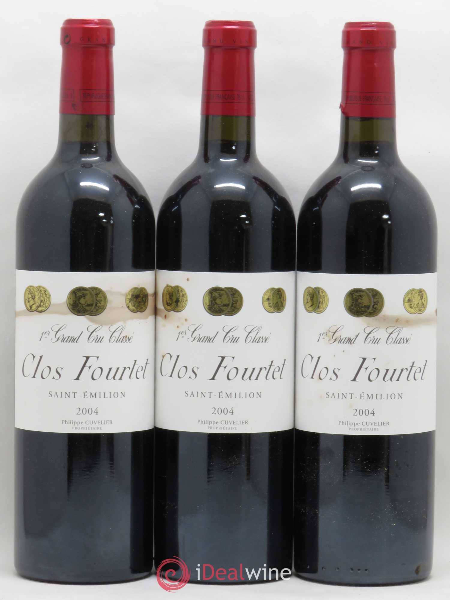 Clos Fourtet 1er Grand Cru Classé B 2004 - Lot de 3 bouteilles - 0