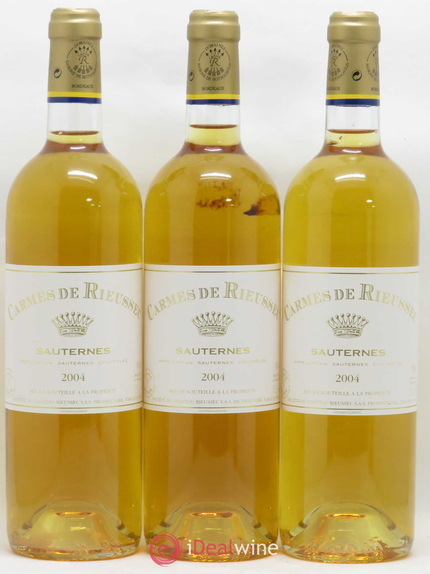 Carmes de Rieussec 2004 - Posten von 3 Flaschen - 0