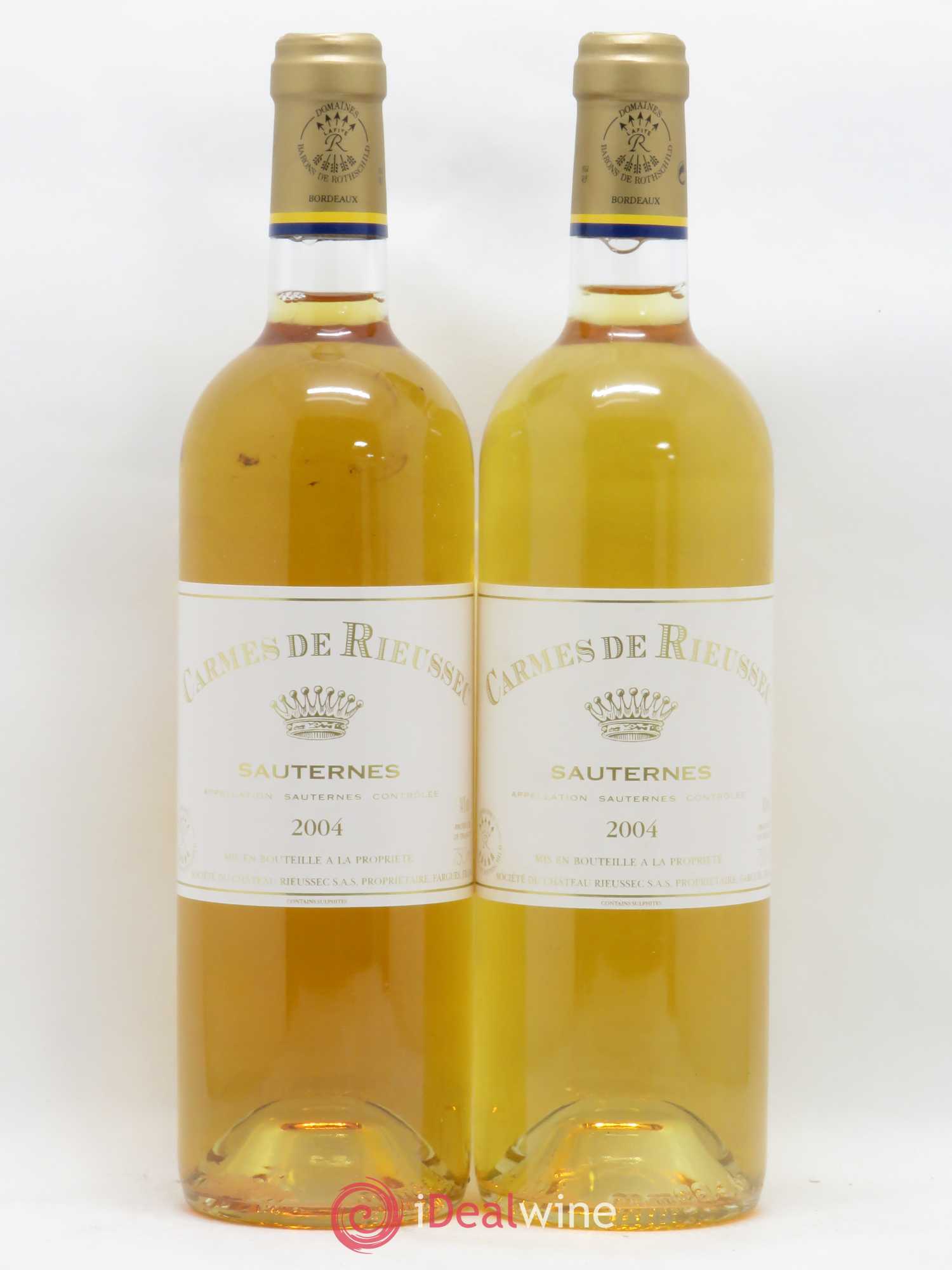 Carmes de Rieussec 2004 - Lotto di 2 bottiglie - 0