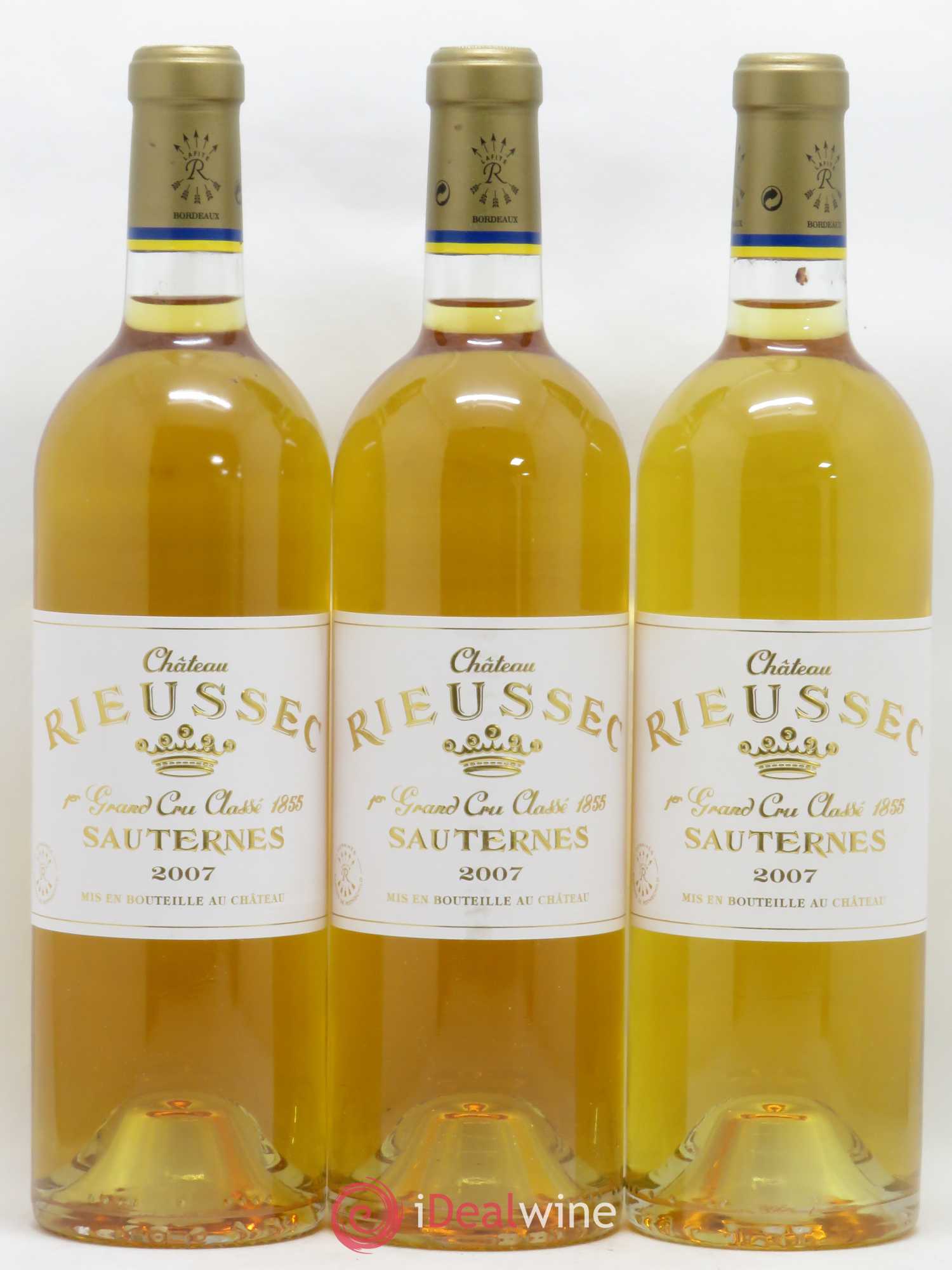 Château Rieussec 1er Grand Cru Classé 2007 - Lotto di 3 bottiglie - 0
