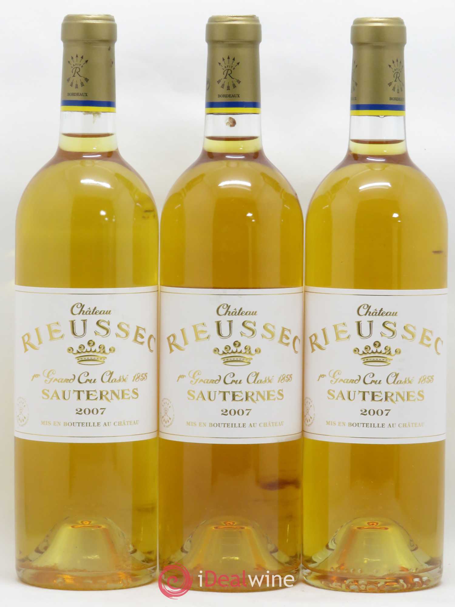 Château Rieussec 1er Grand Cru Classé 2007 - Lotto di 3 bottiglie - 0