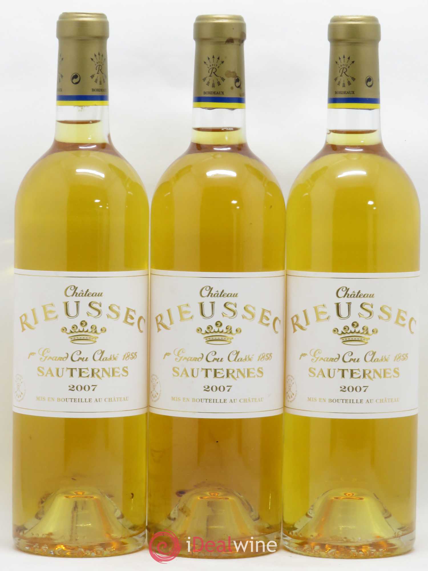 Château Rieussec 1er Grand Cru Classé 2007 - Lotto di 3 bottiglie - 0