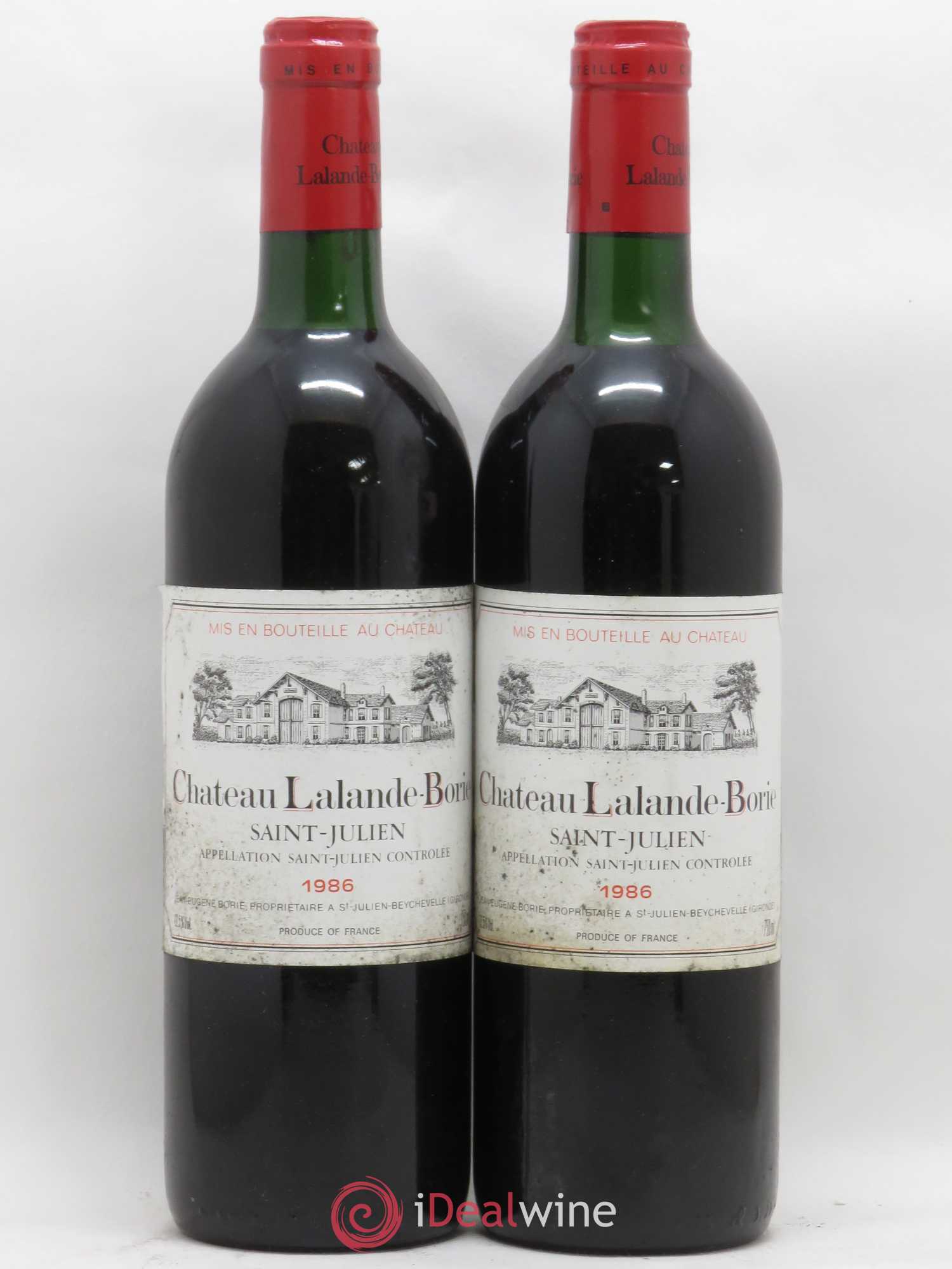 Château Lalande Borie 1986 - Lot de 2 bouteilles - 0