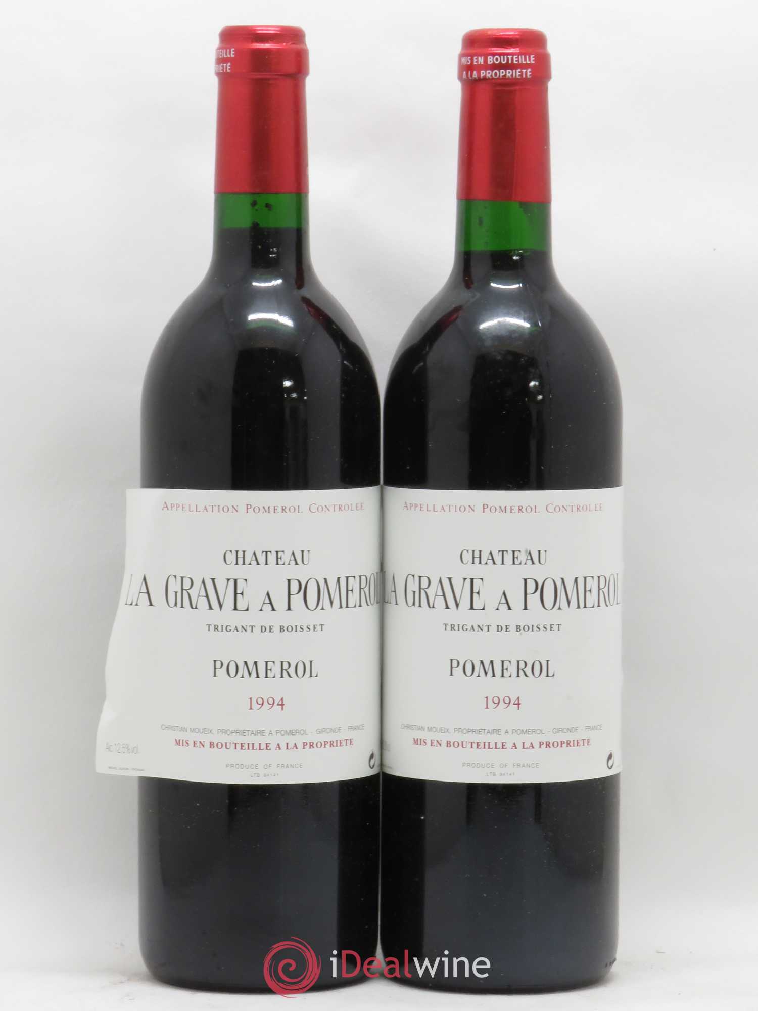 Château La Grave à Pomerol (Trigant de Boisset) 1994 - Lot de 2 bouteilles - 0