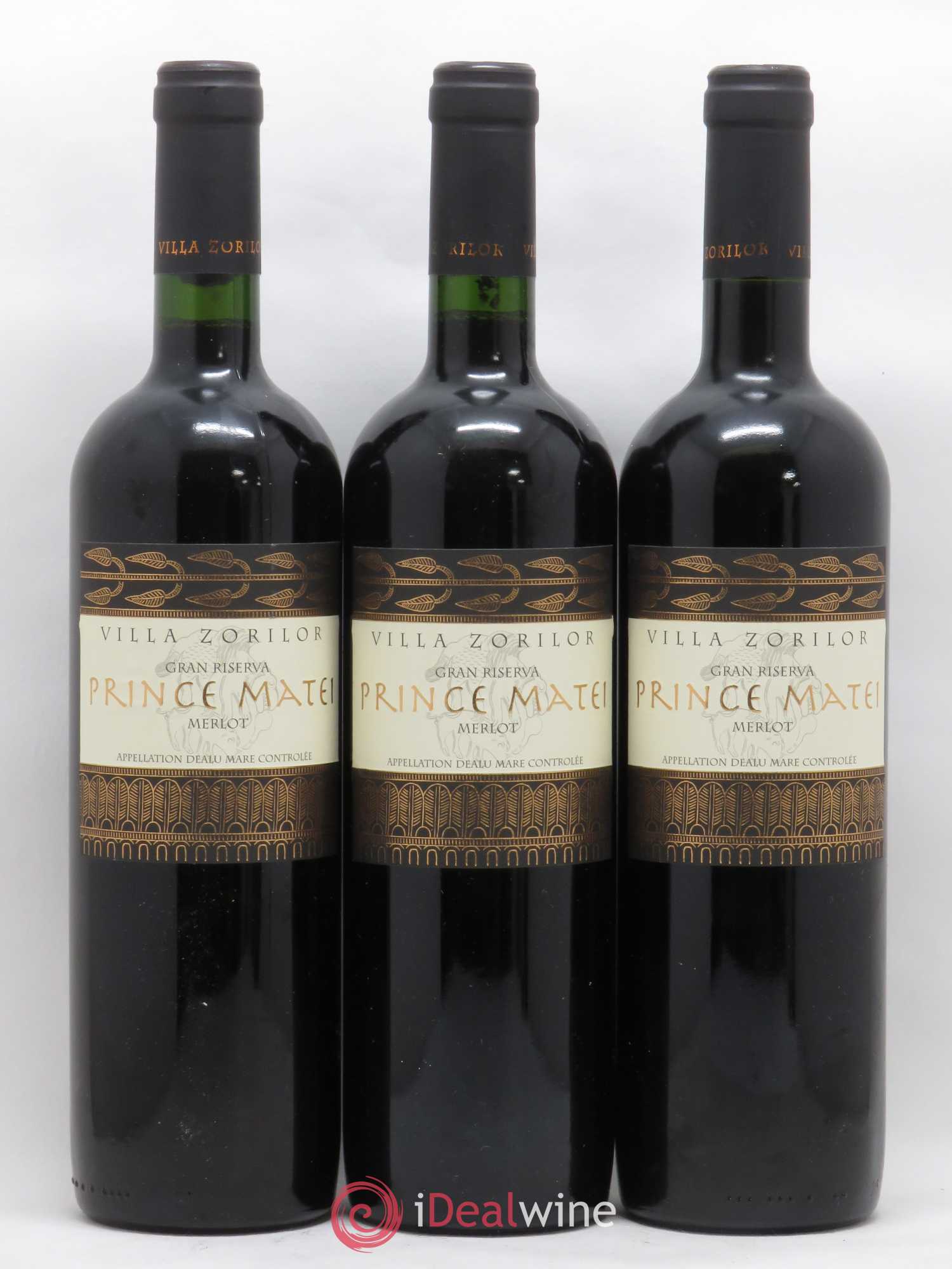 Vins Etrangers Romania Dealu Mare Zoresti Villa Zorilor Gran Riversa Prince Matei 2001 - Posten von 3 Flaschen - 0
