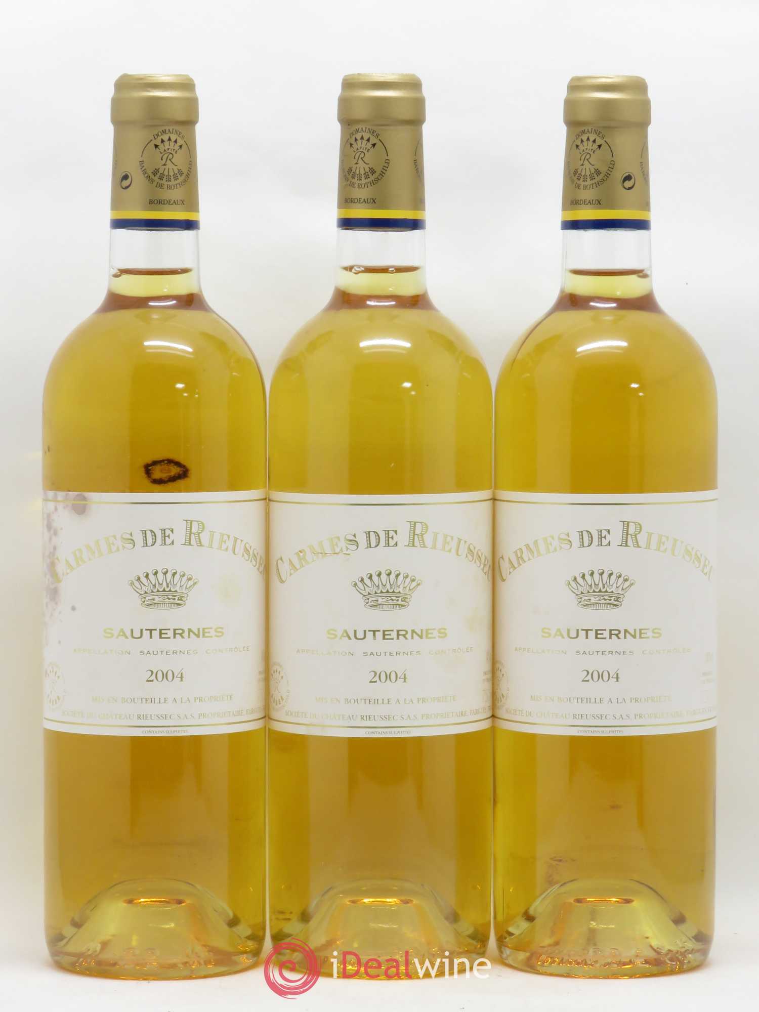 Carmes de Rieussec 2004 - Posten von 3 Flaschen - 0