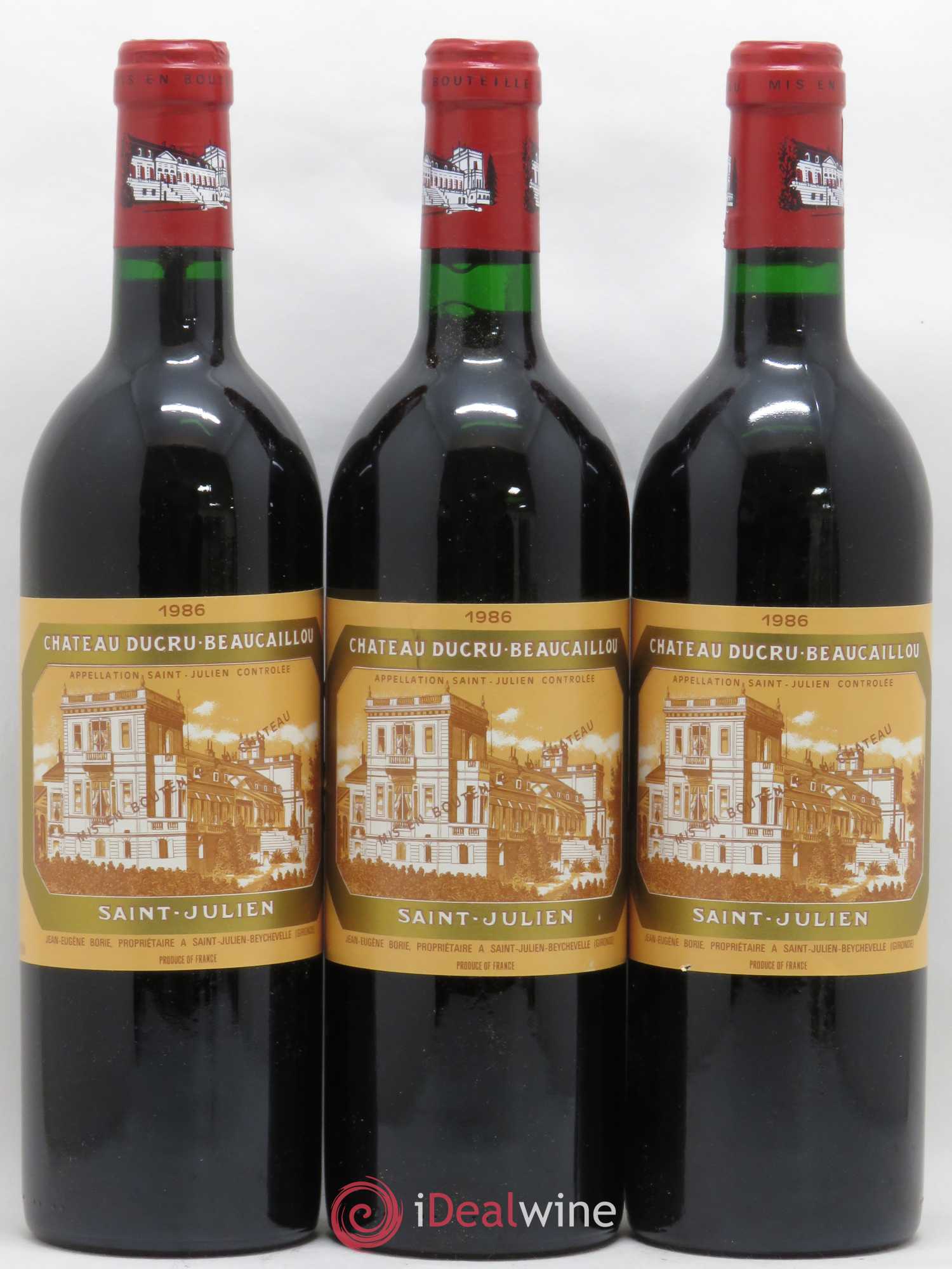 Château Ducru Beaucaillou 2ème Grand Cru Classé 1986 - Lot de 3 bouteilles - 0