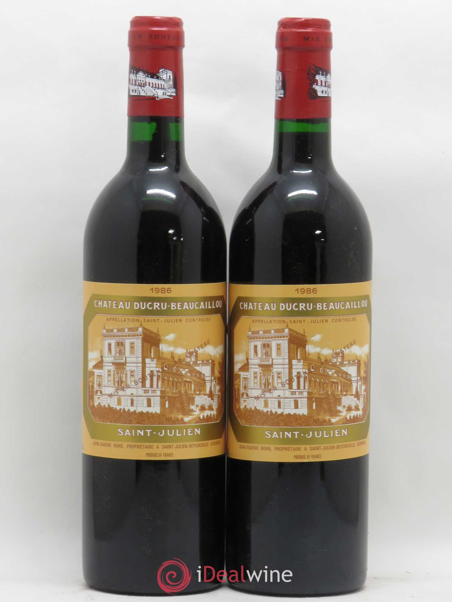 Château Ducru Beaucaillou 2ème Grand Cru Classé 1986 - Lot de 2 bouteilles - 0