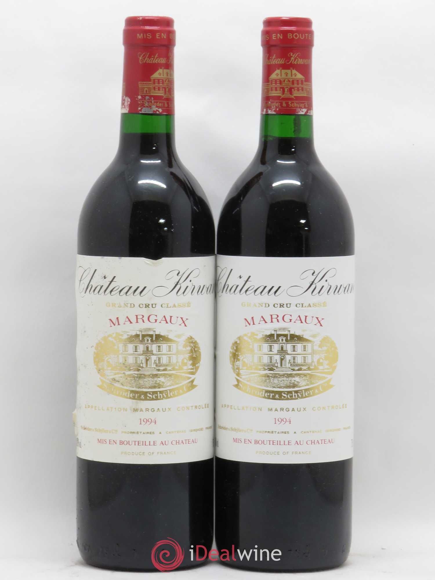 Château Kirwan 3ème Grand Cru Classé 1994 - Lot de 2 bouteilles - 0