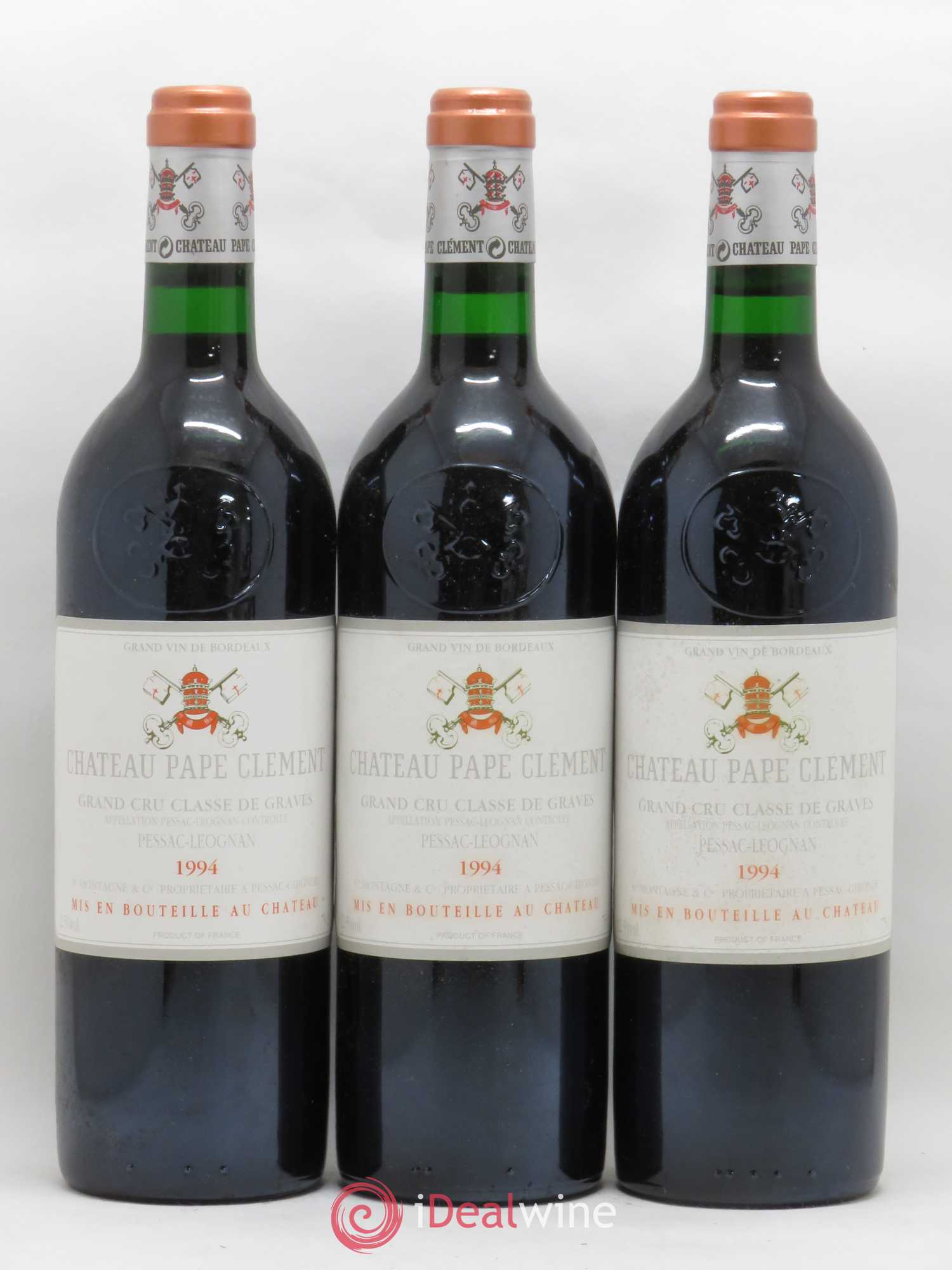 Château Pape Clément Cru Classé de Graves 1994 - Lot de 3 bouteilles - 0