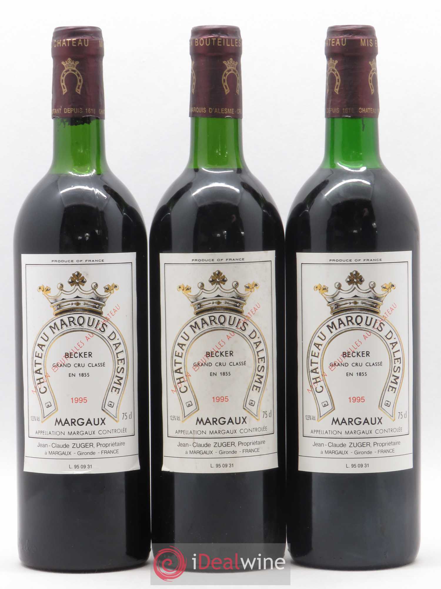 Château Marquis d'Alesme 1995 - Lot de 6 bouteilles - 2