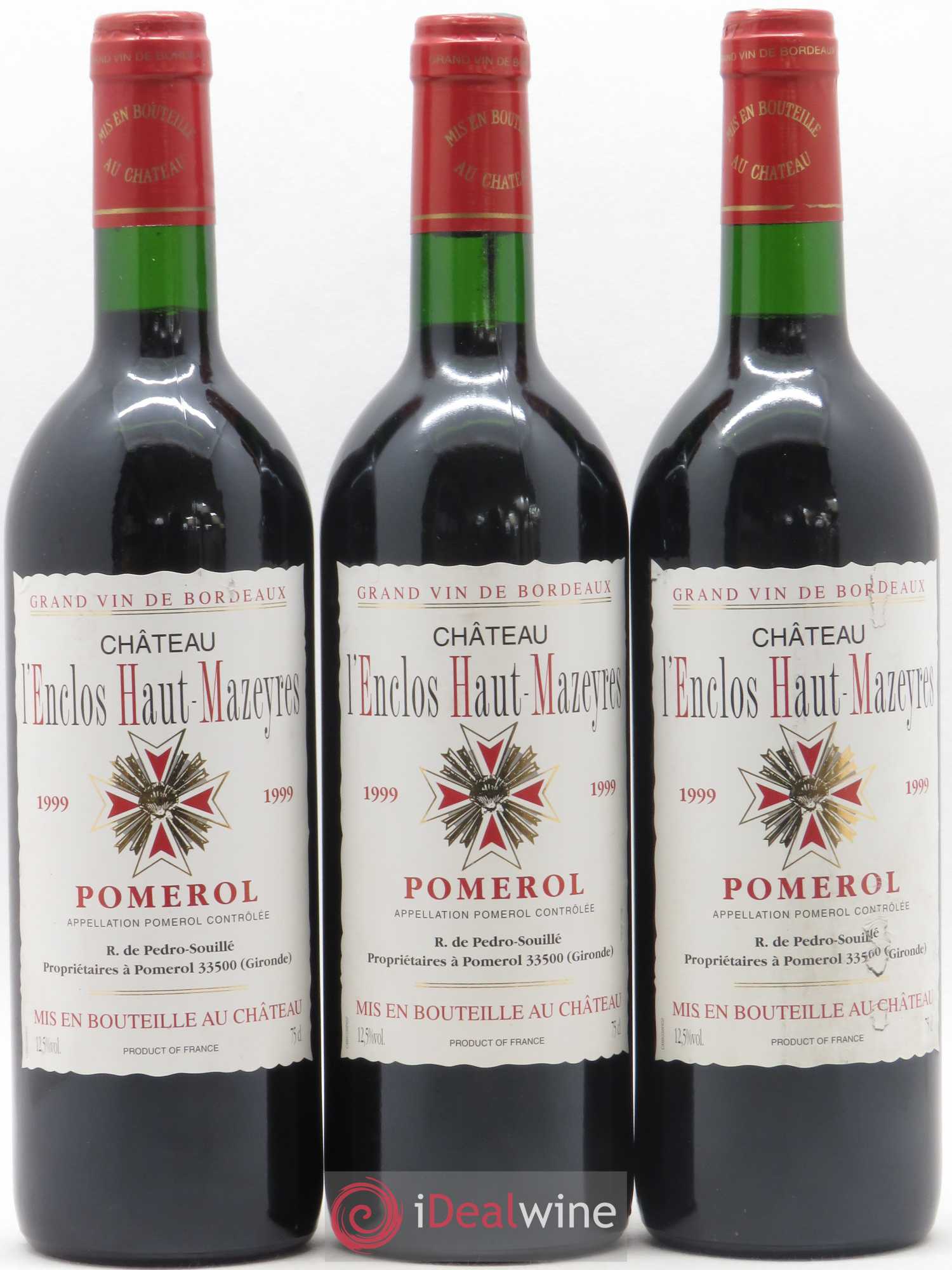 Château l' Enclos Haut Mazeyres 1999 - Lot de 6 bouteilles - 1