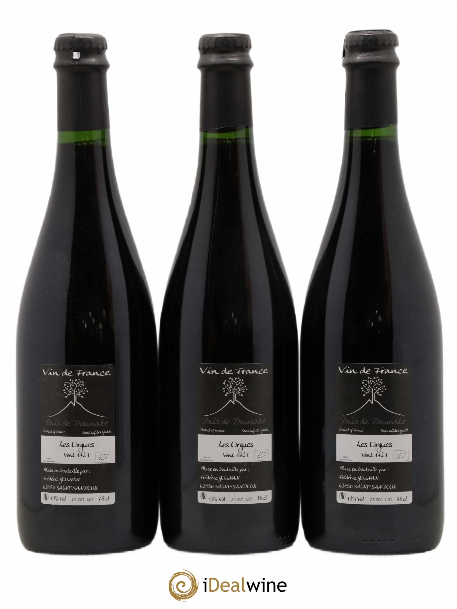 Vin de France Les Orgues Vignoble de l'Arbre Blanc 2017 - Lot de 3 bouteilles - 1