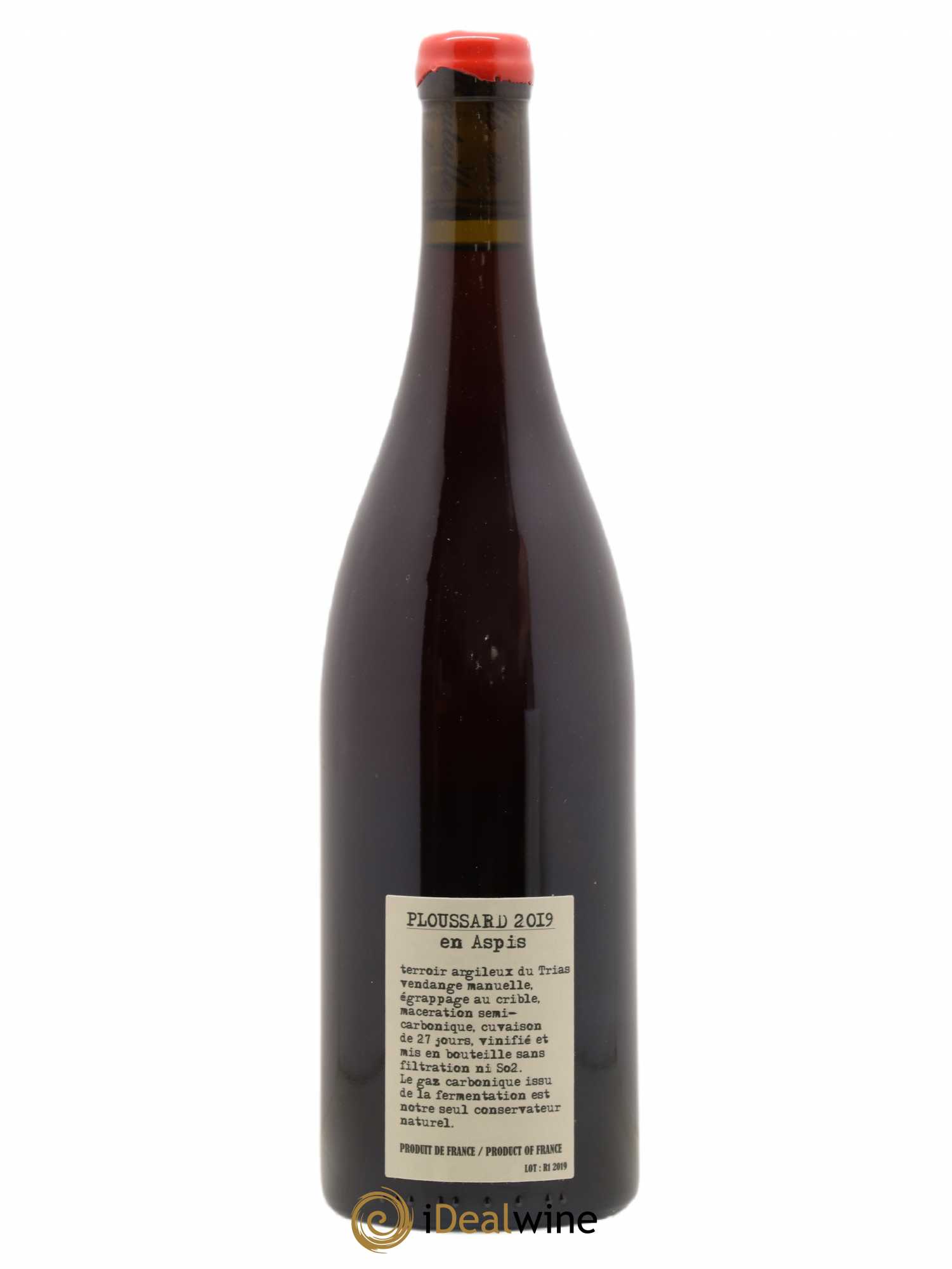 Arbois-Pupillin Ploussard En Aspis Adeline Houillon & Renaud Bruyère 2019 - Lot de 1 bouteille - 1