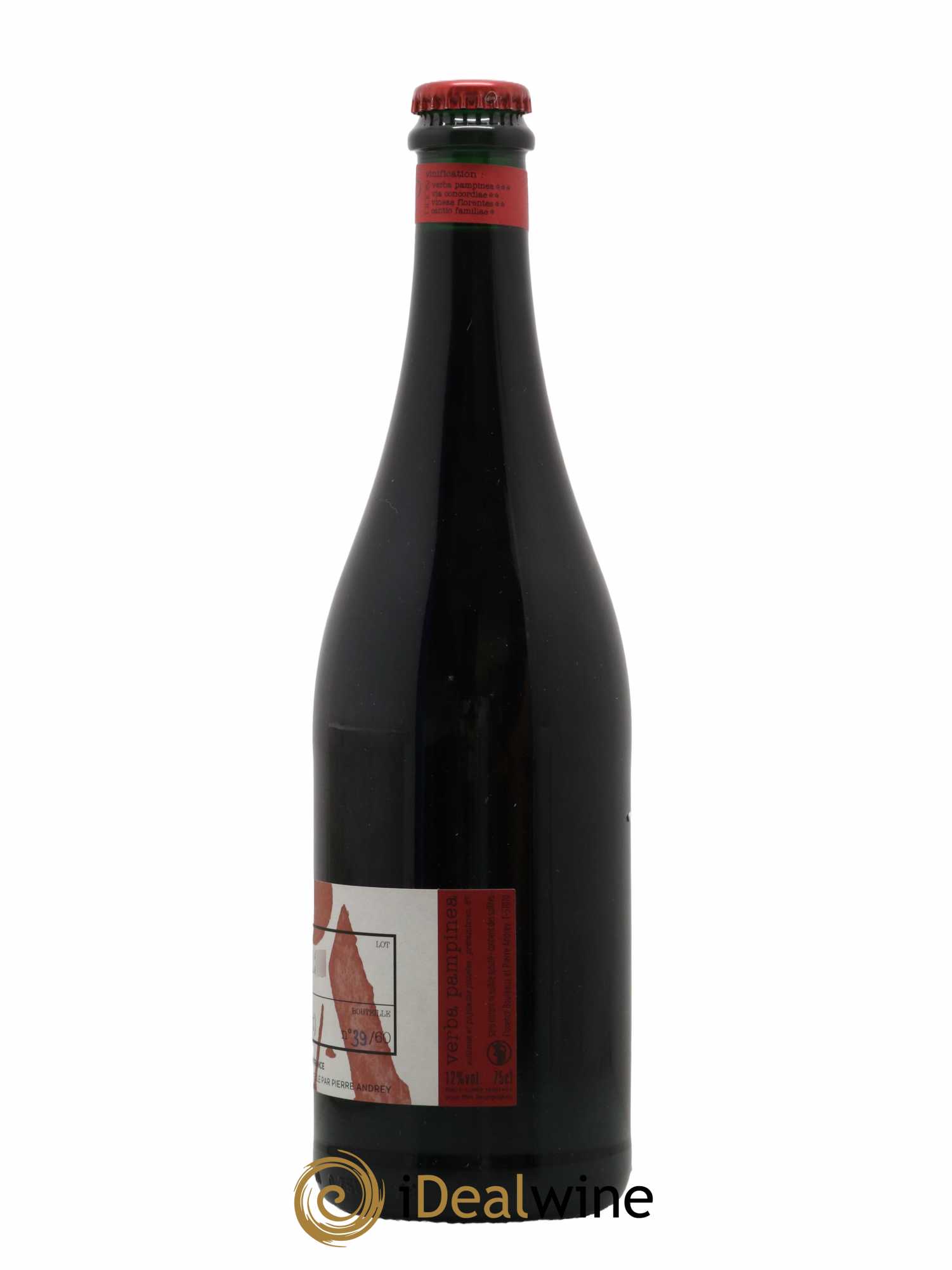 Vin de France Verba Pampinea Pinot Noir Florence Bouleaux et Pierre Andrey 2019 - Lot de 1 bouteille - 1