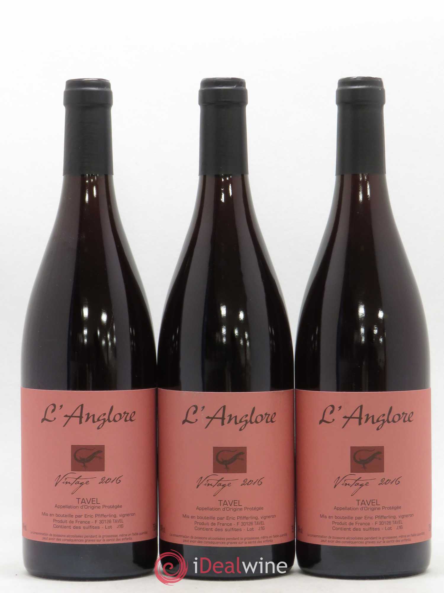Tavel Vintage L'Anglore 2016 - Lot de 3 bouteilles - 0