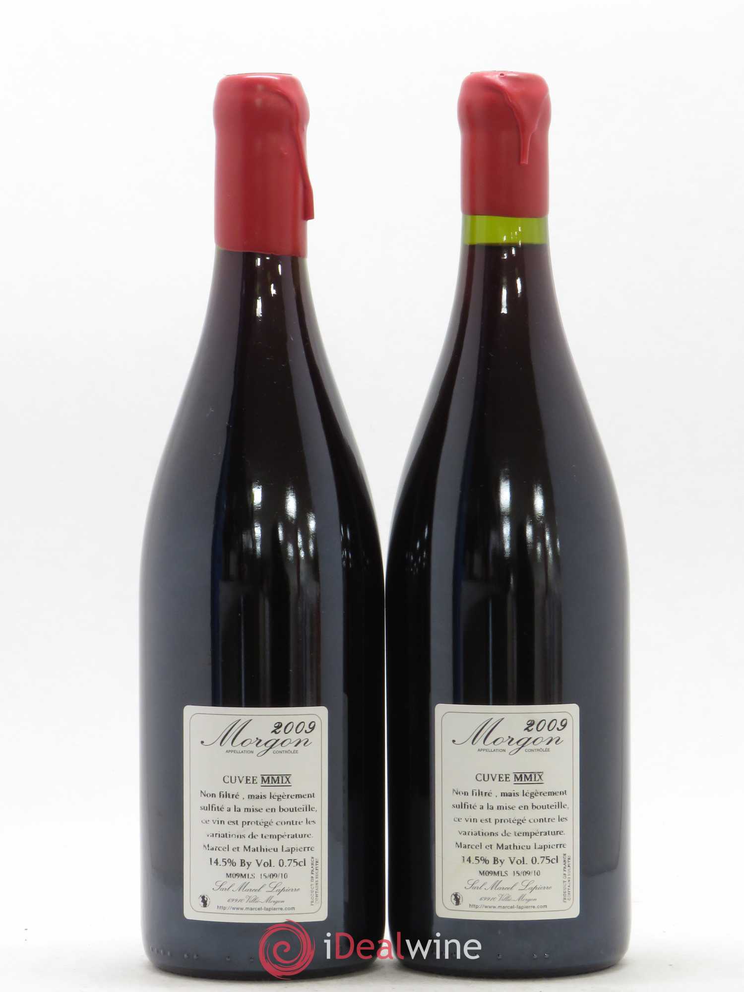 Morgon Cuvée Marcel Lapierre Marcel Lapierre (Domaine) 2009 - Lot de 2 bouteilles - 1